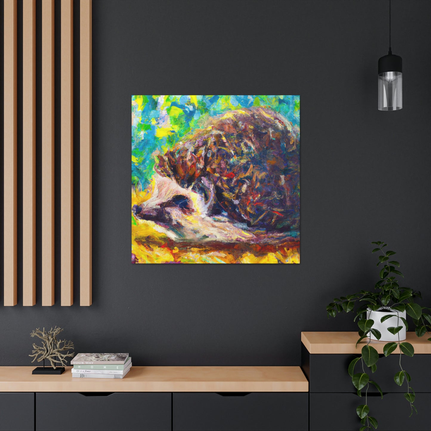 Hedgehogs In Impressionism - Canvas