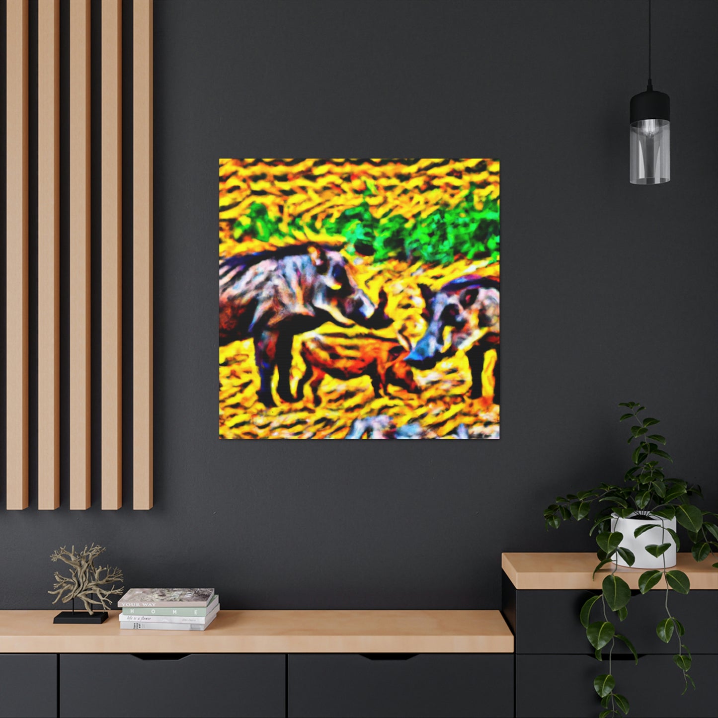 "Warthog War Dance" - Canvas