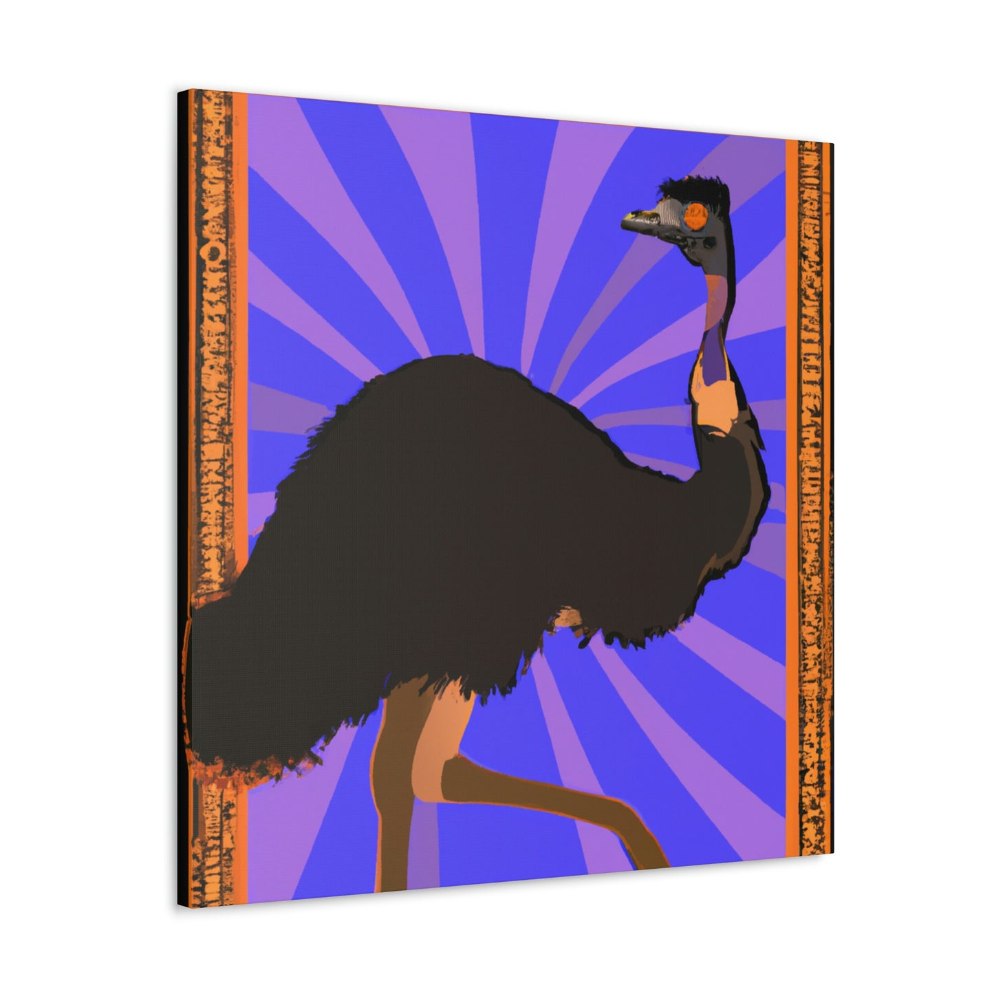 "Emu in Artful Flight" - Canvas