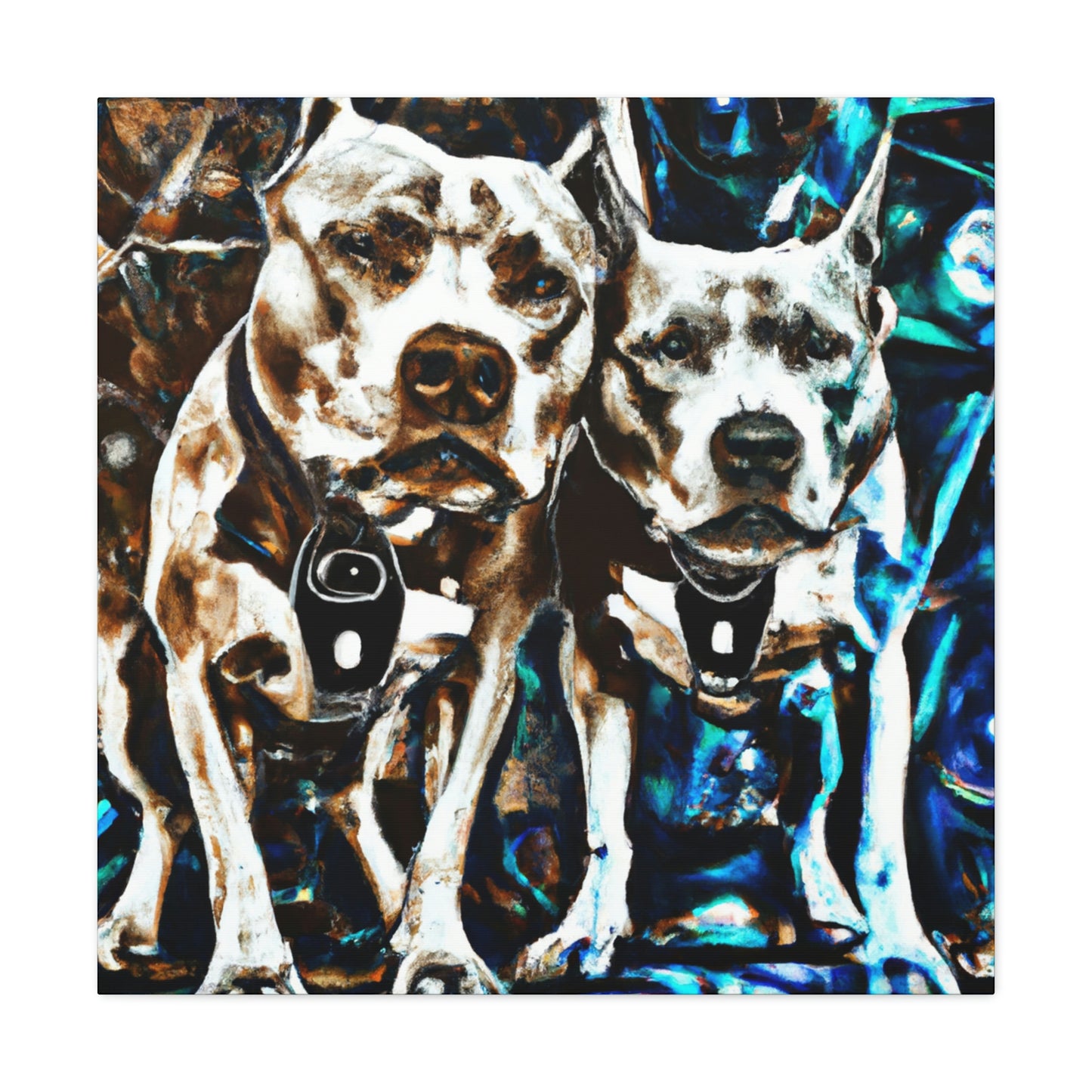 "Pitbull Dreams Surreal" - Canvas