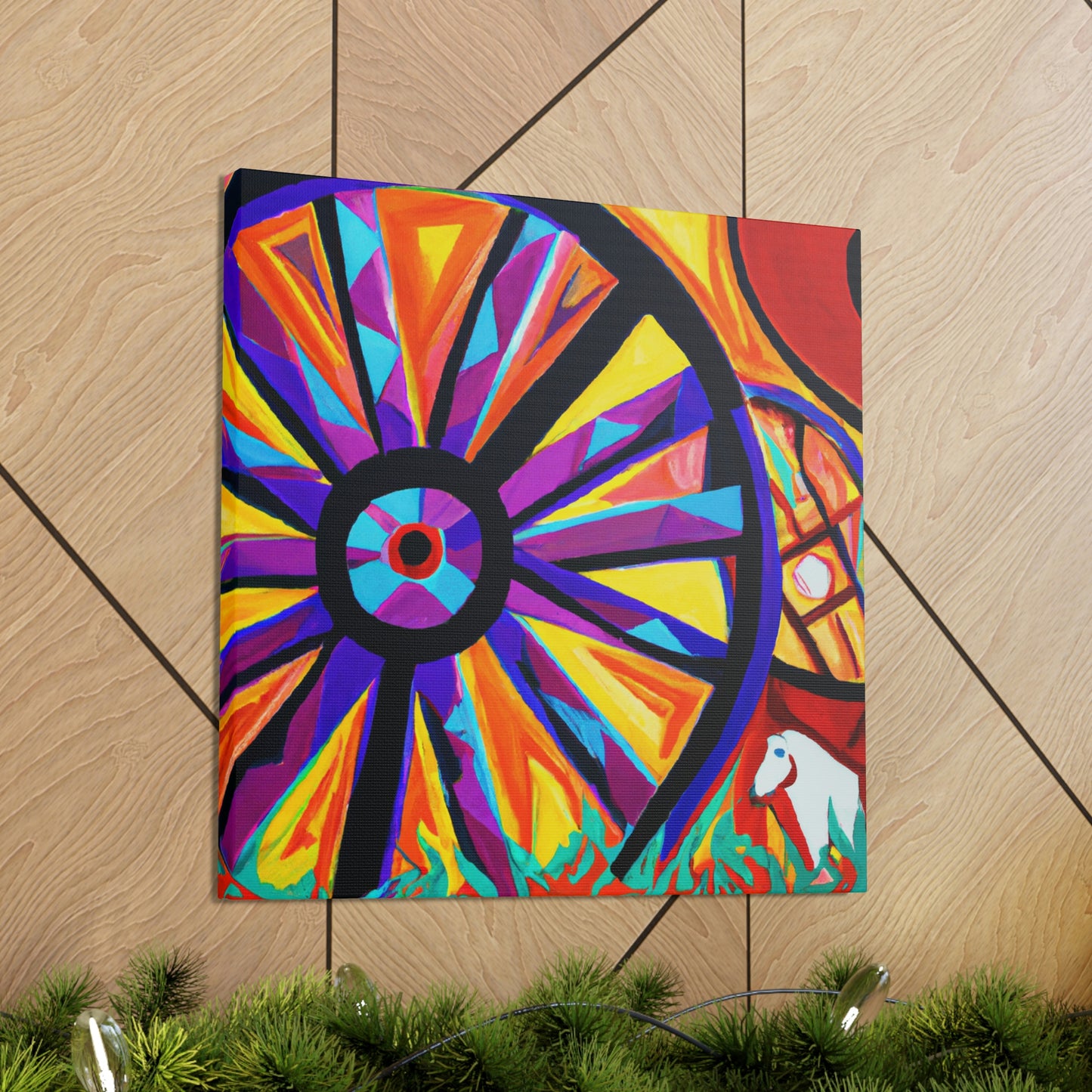 "Wagon Wheel Symphony" - Canvas