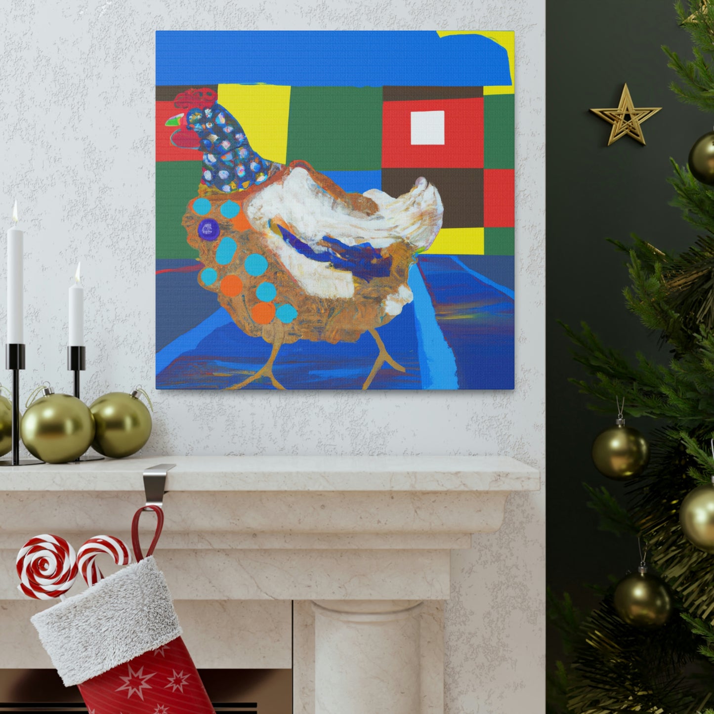 Chickens Take Flight - Canvas