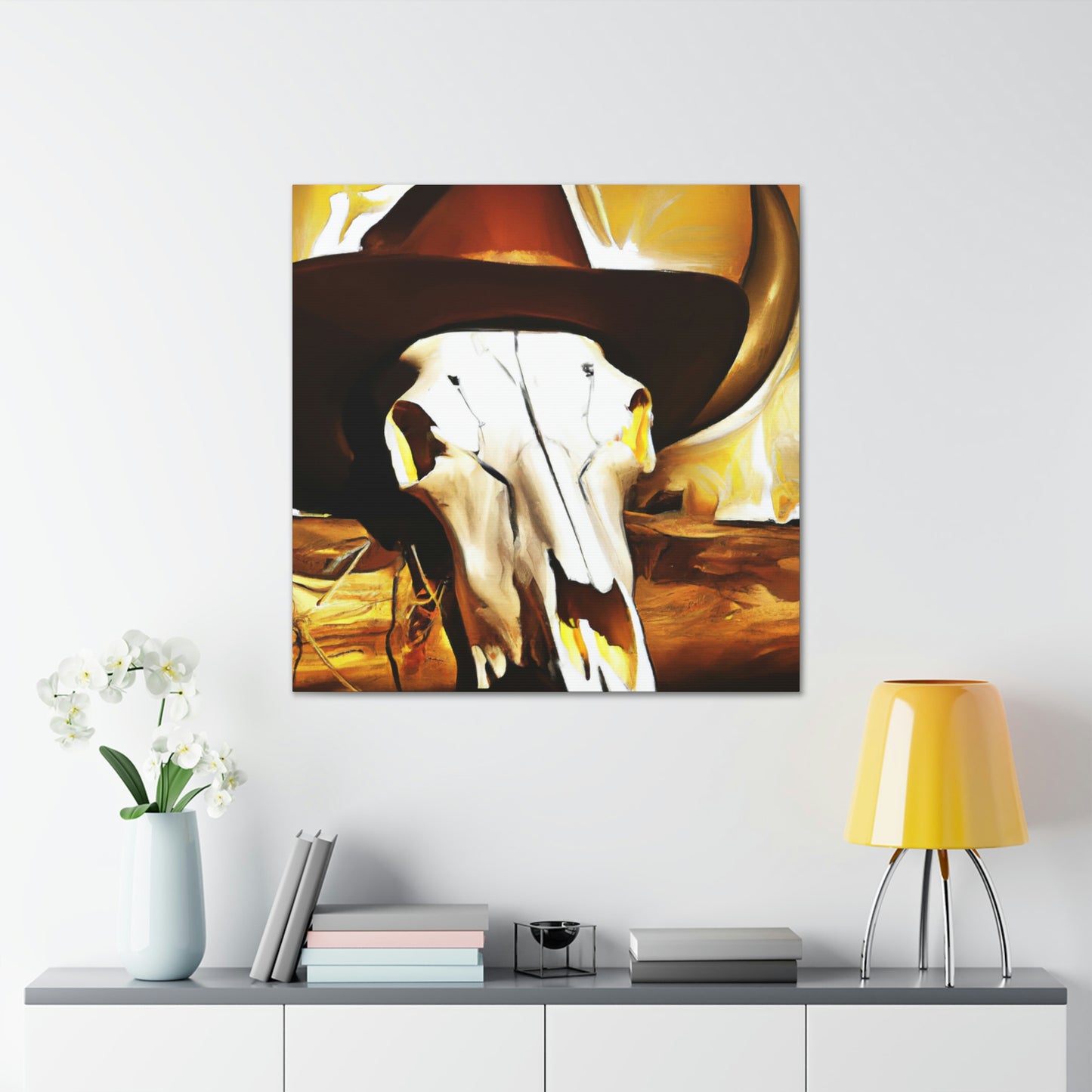 Cow Skull Comedy Set - Canvas