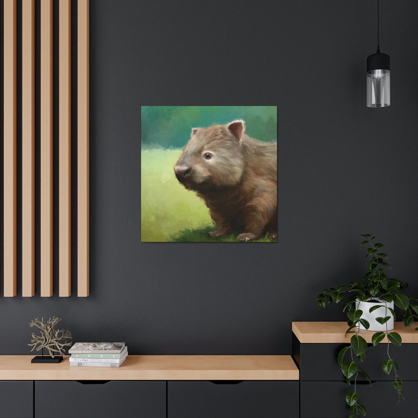 "Wombat in Landscape" - Canvas