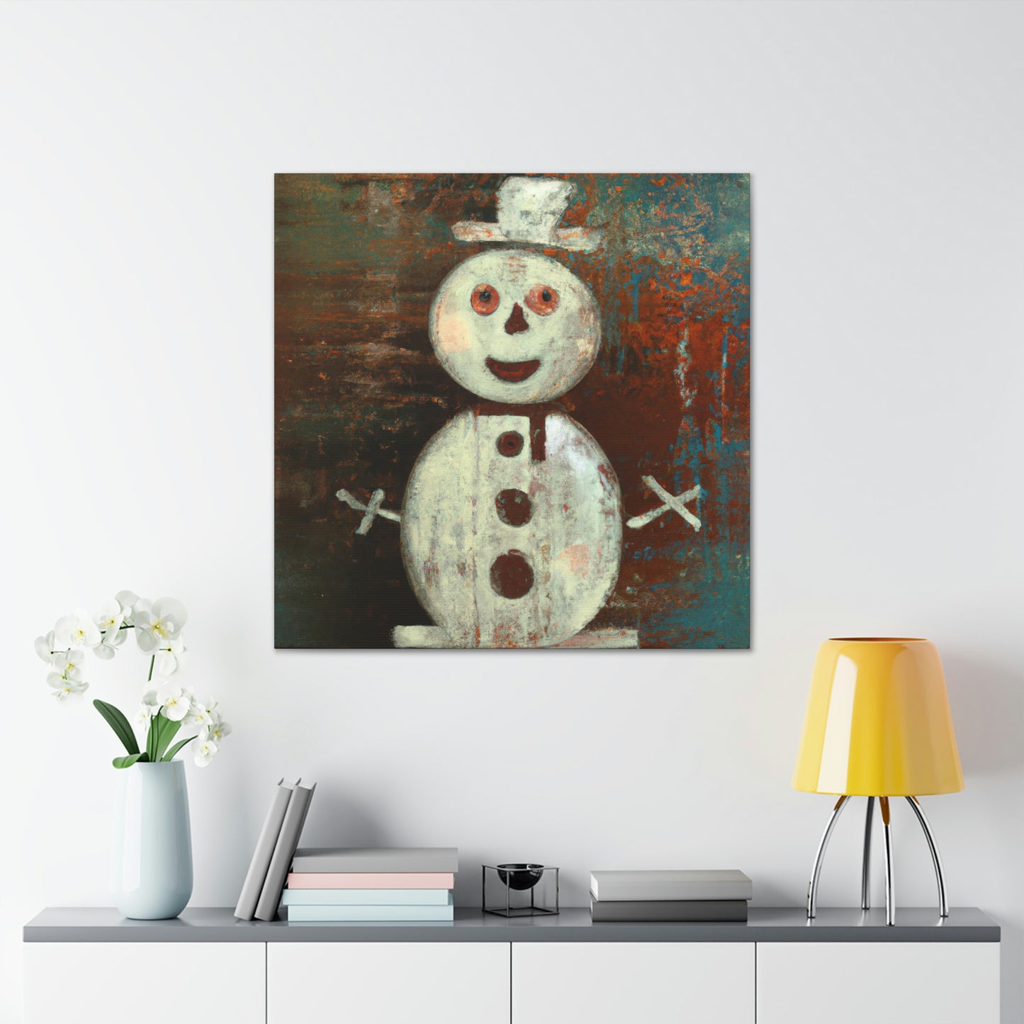 "Snowman in Expressionism" - Canvas