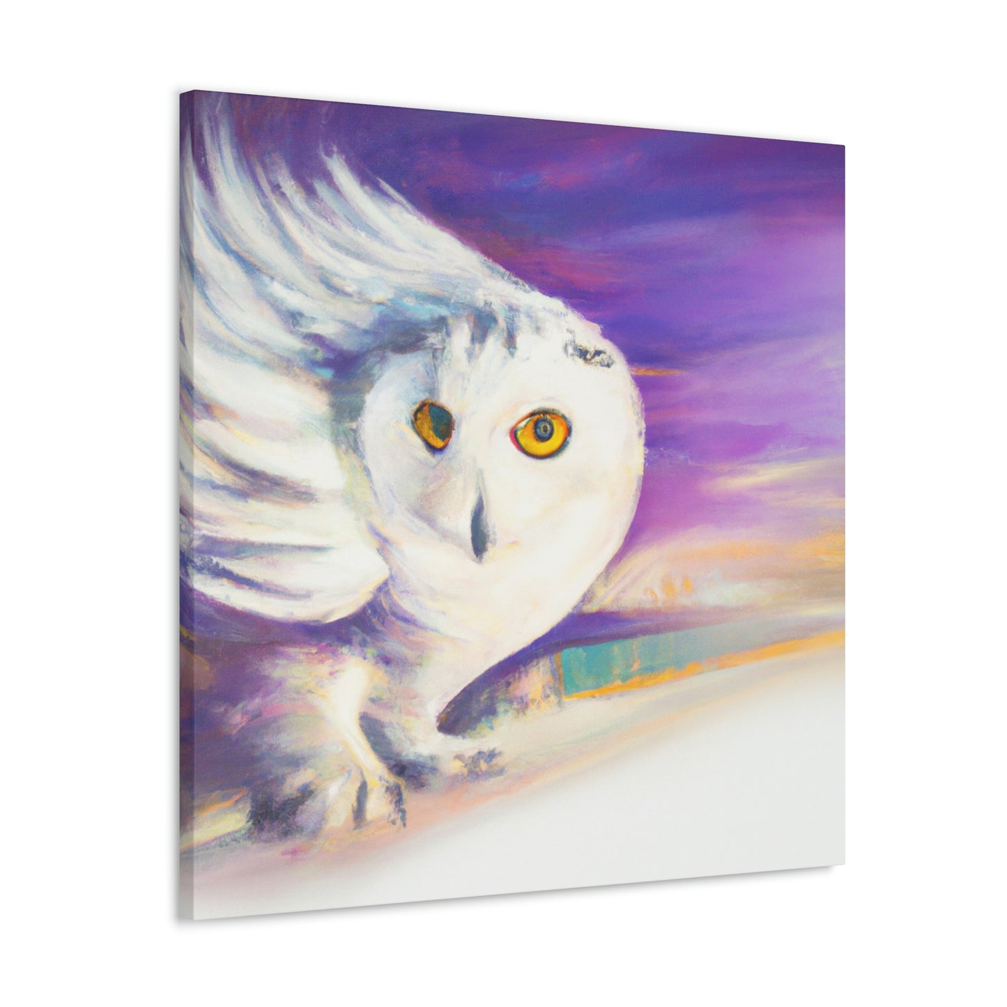 "Snowy Owl in Moonlight" - Canvas