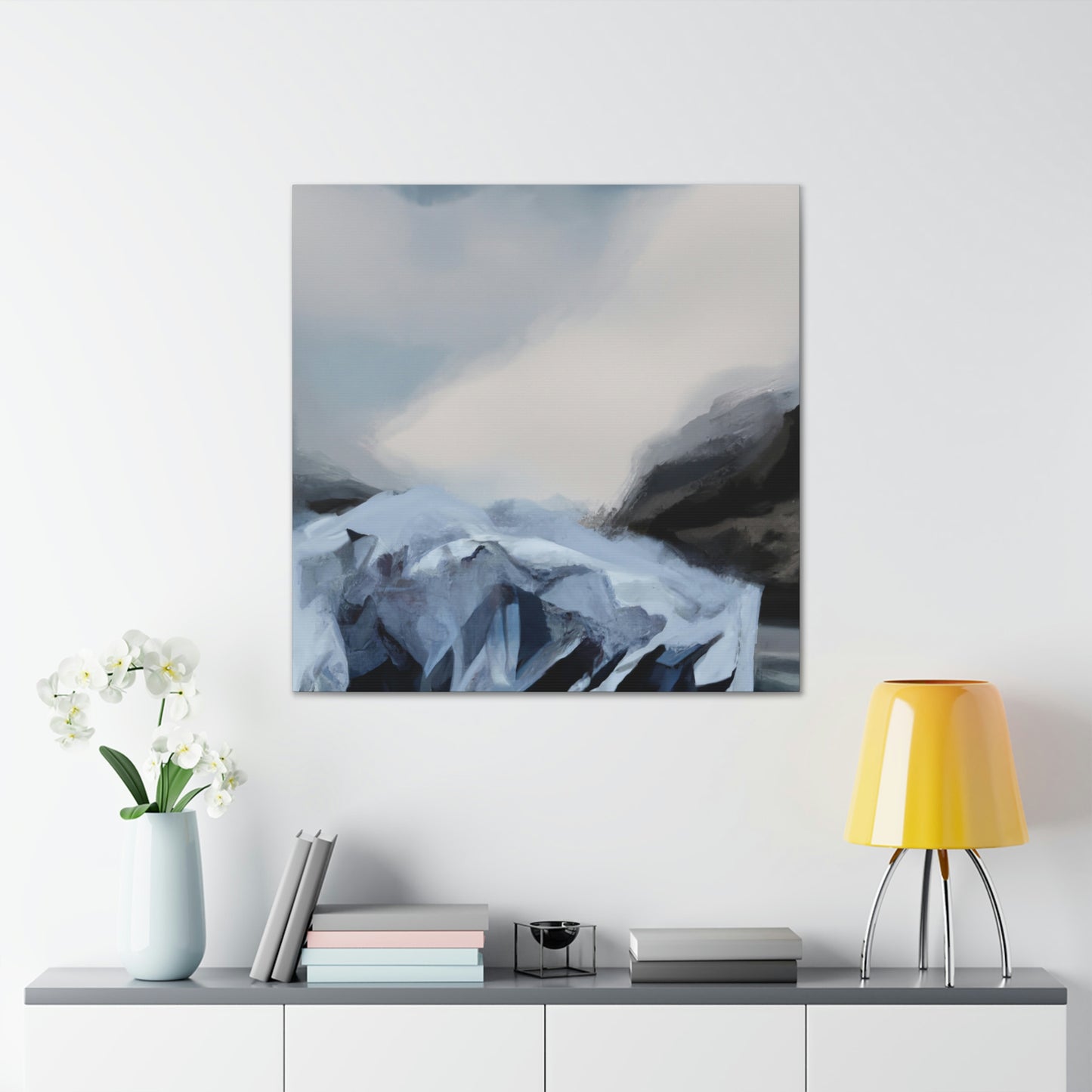 Glacier's Frozen Reflection - Canvas