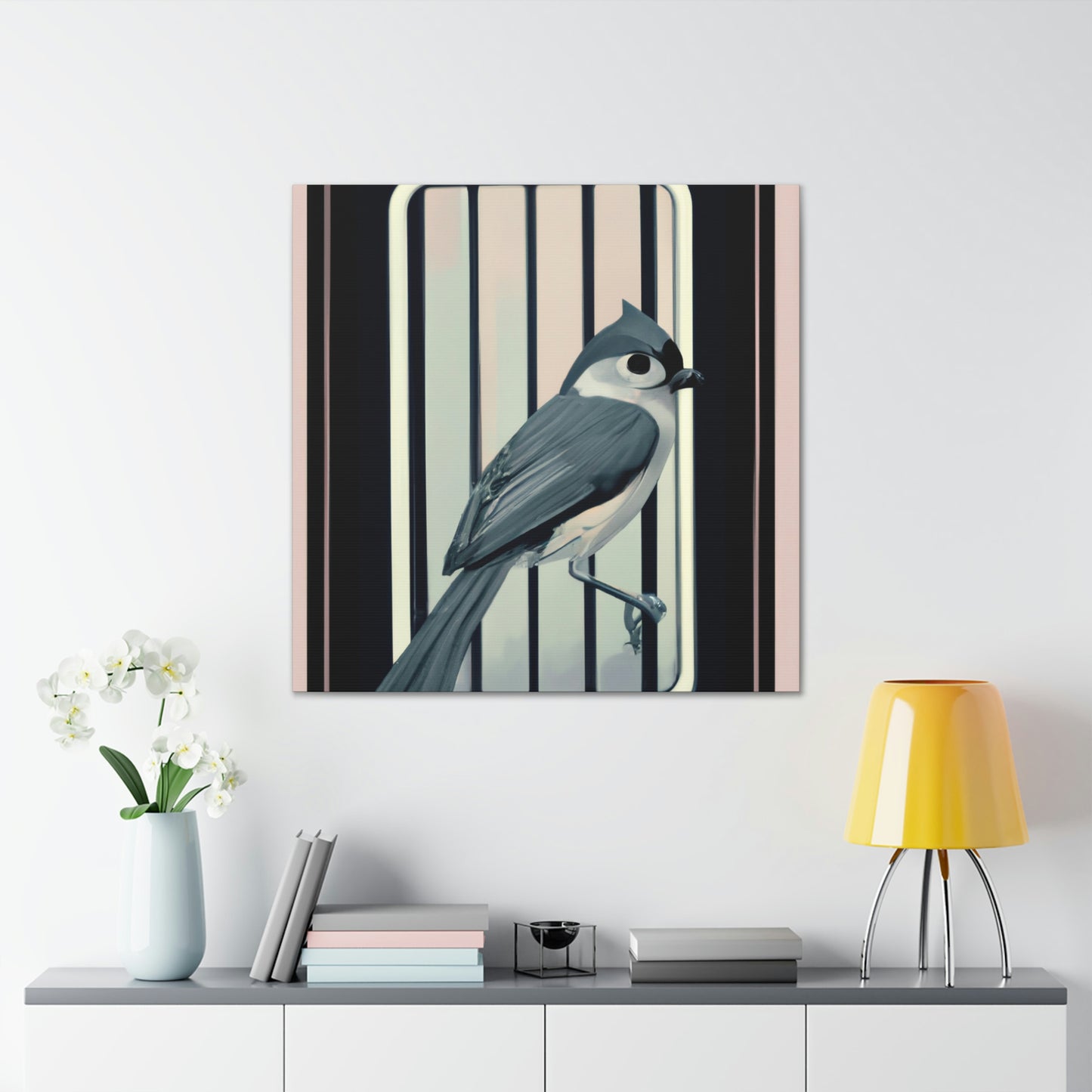 "Feathery Art Deco Tapestry" - Canvas