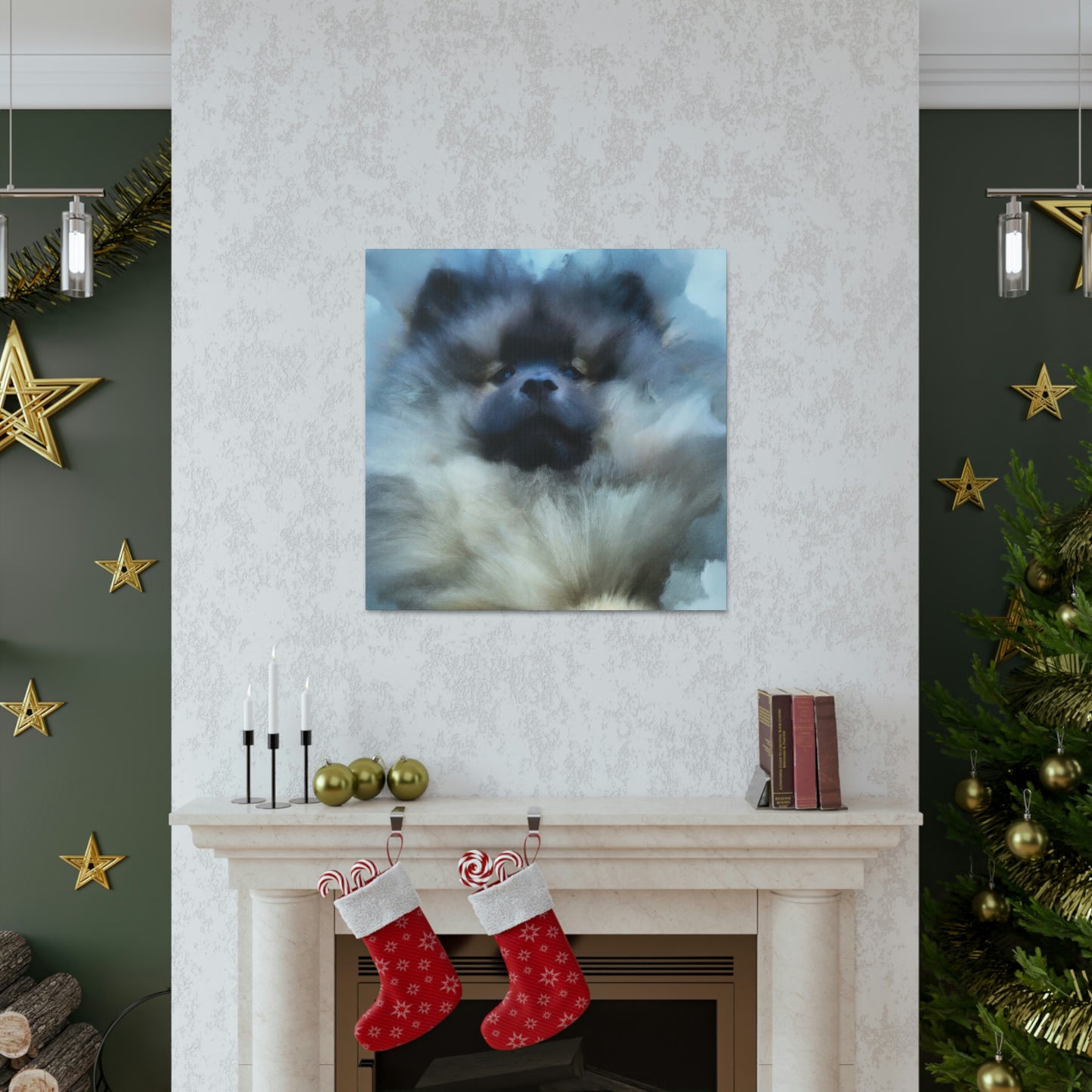 Keeshond in Abstract - Canvas