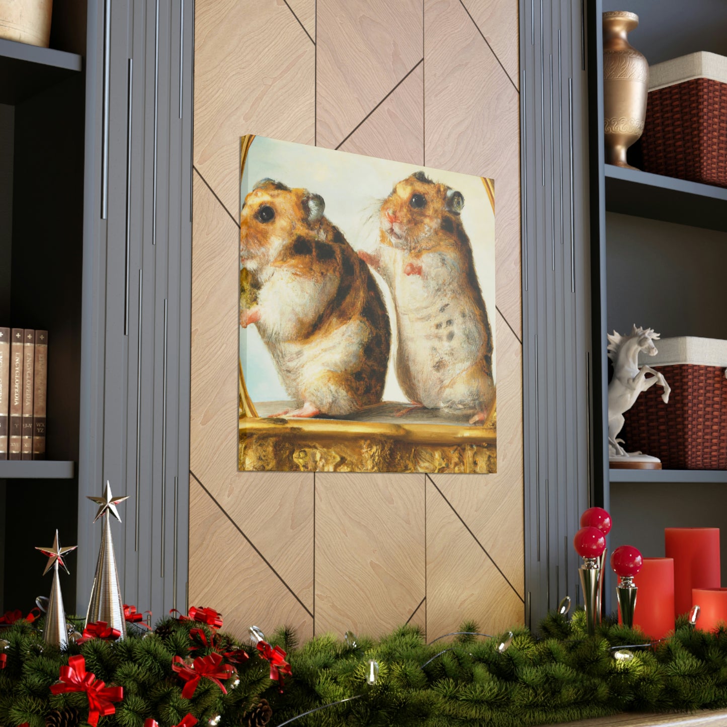 "Hamsters in Baroque". - Canvas