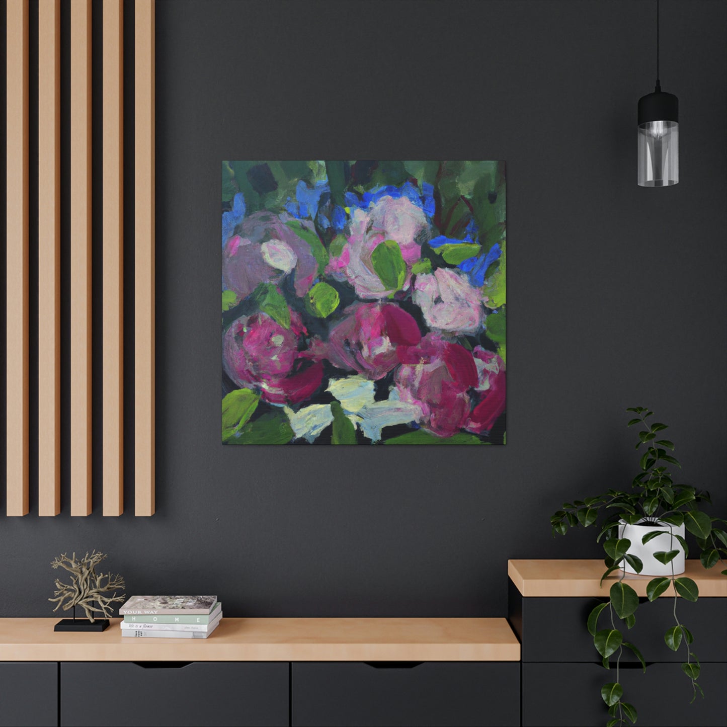 Peony in Bloom. - Canvas