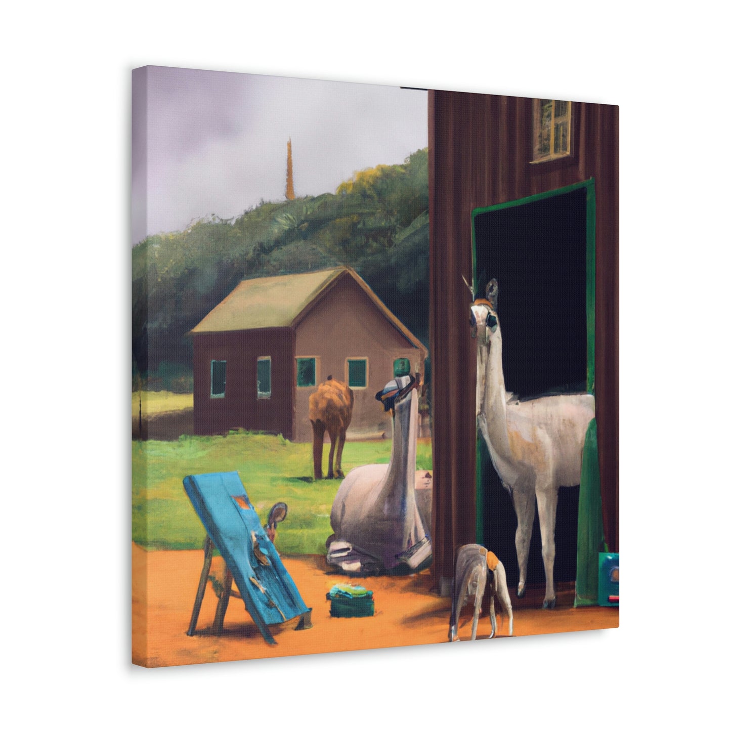 Llama at Sunrise. - Canvas