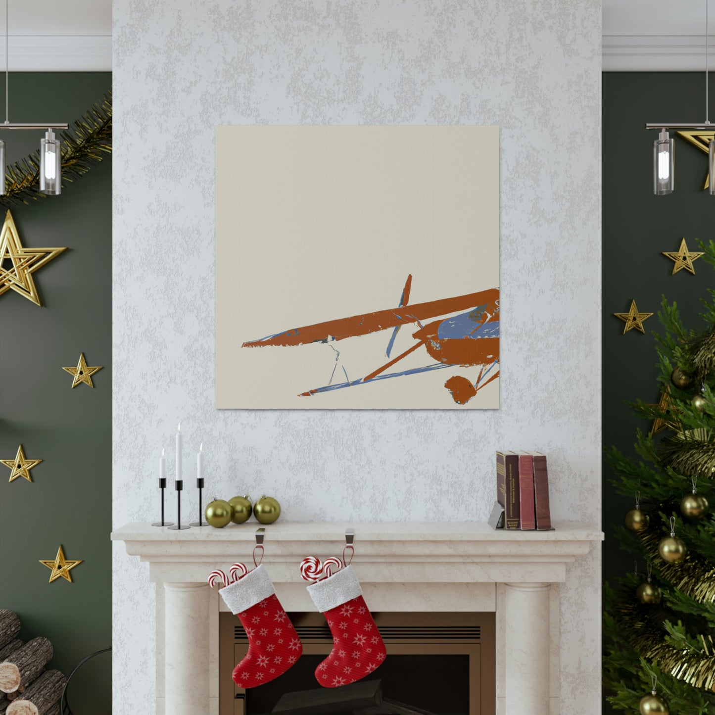 Vintage Airplane Simplicity - Canvas