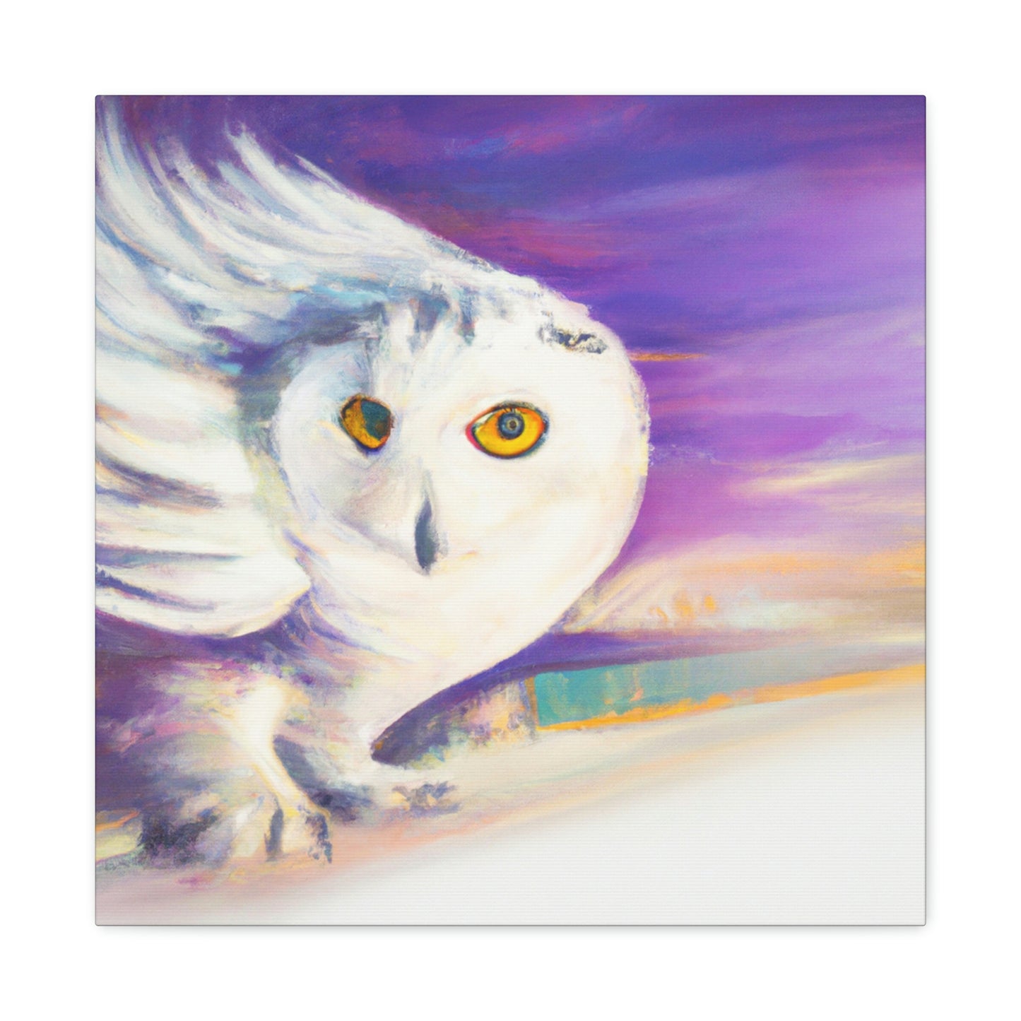 "Snowy Owl in Moonlight" - Canvas