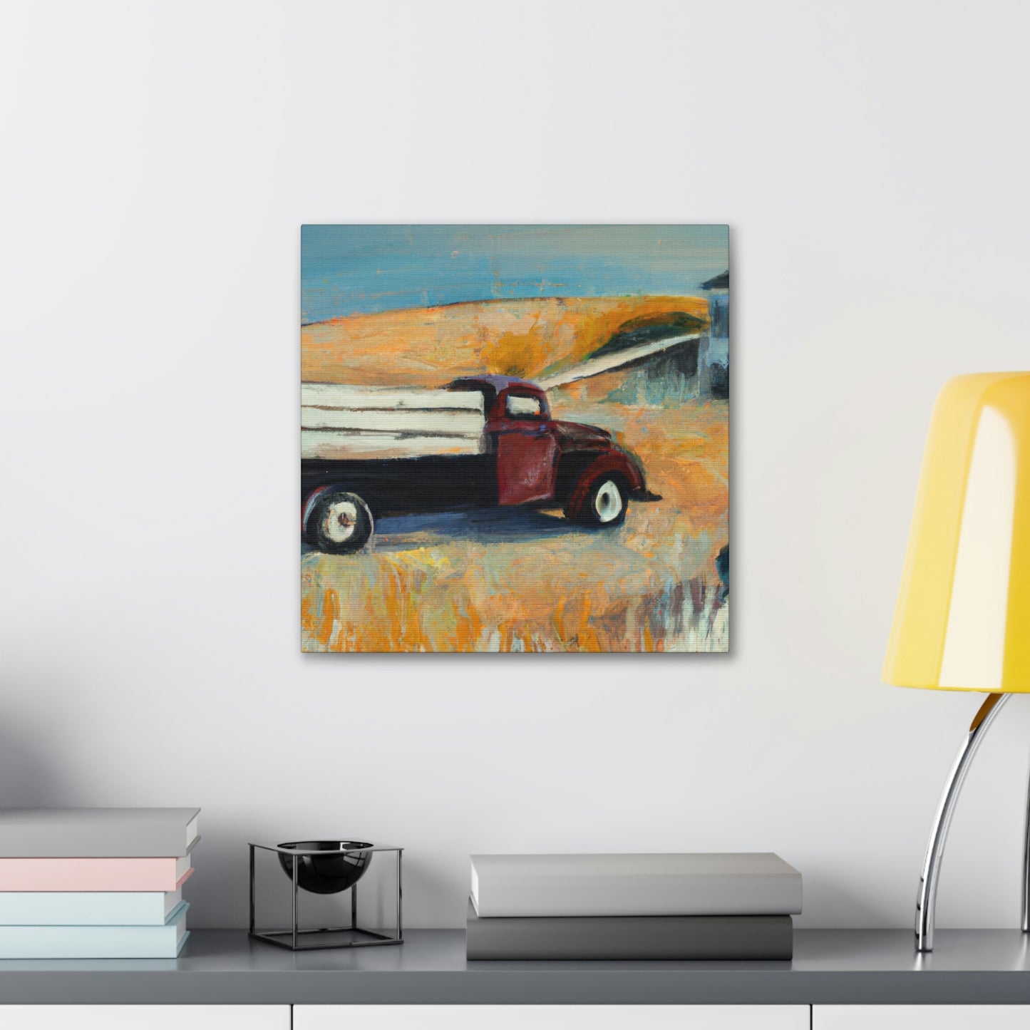 Old Pickup Truck Sunset - Canvas