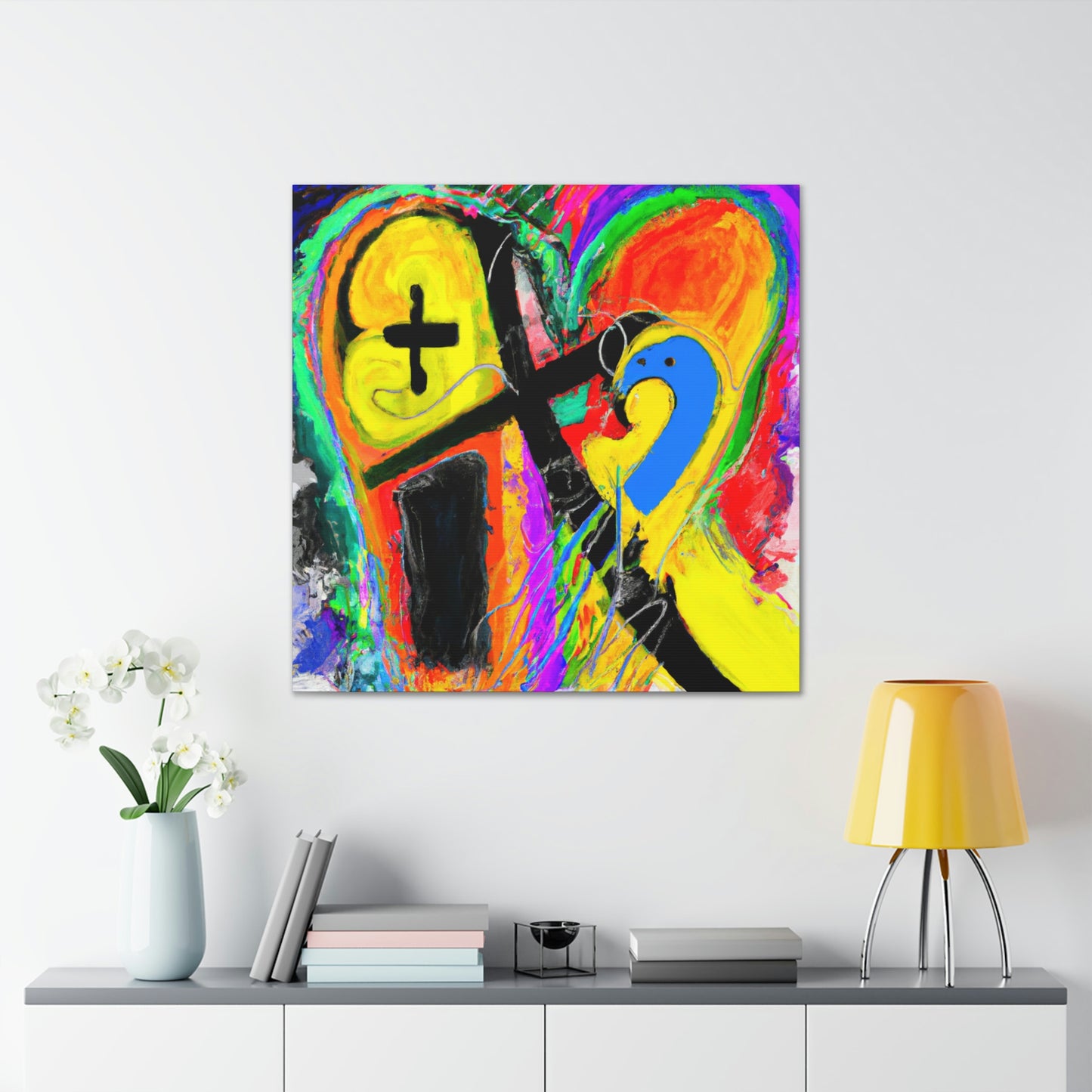 Love's Rainbow Embrace - Canvas