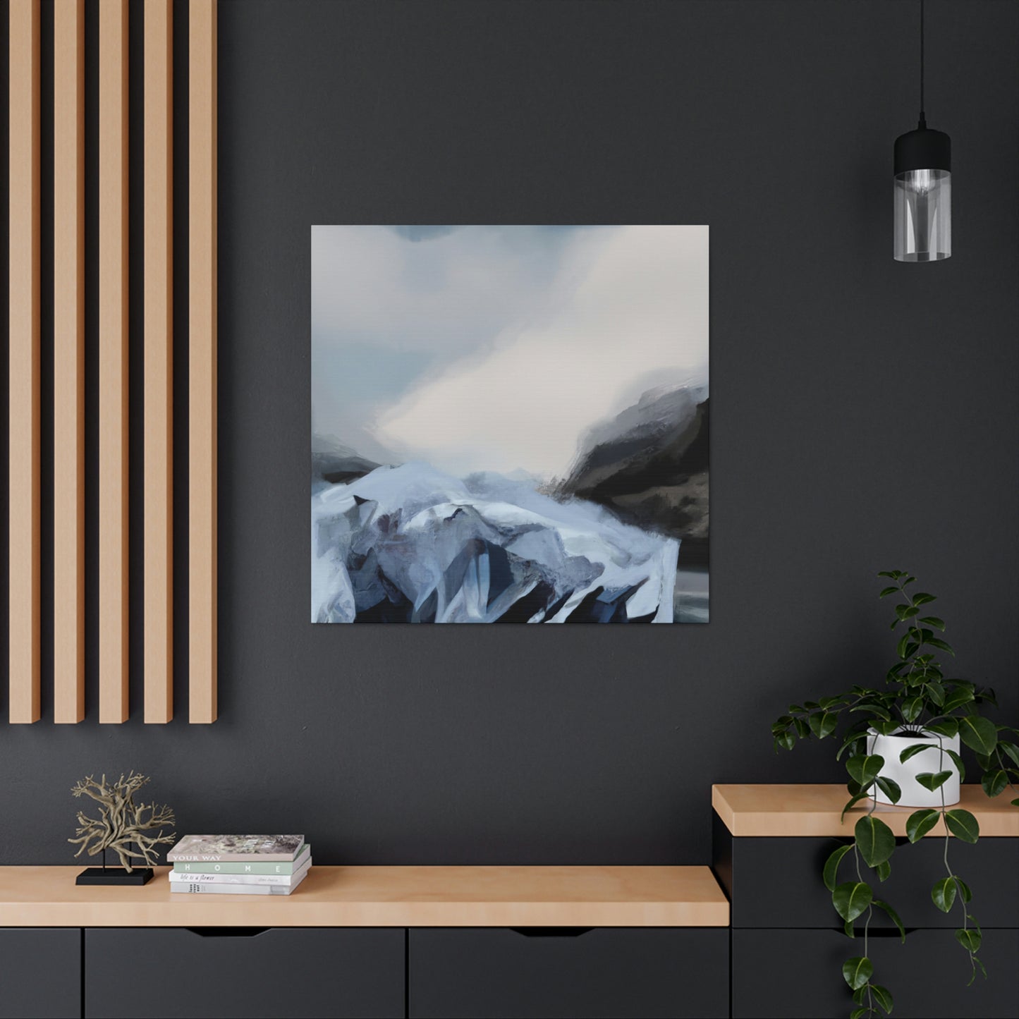 Glacier's Frozen Reflection - Canvas