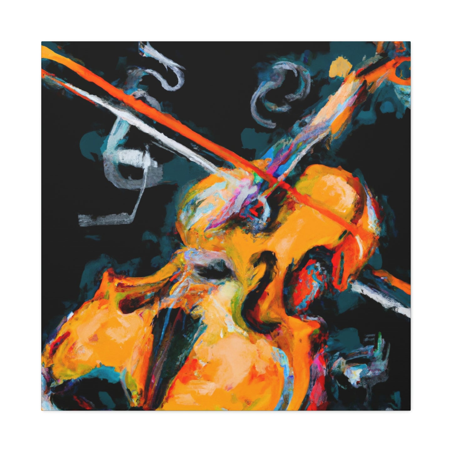 "Vibrant Violin Melody" - Canvas