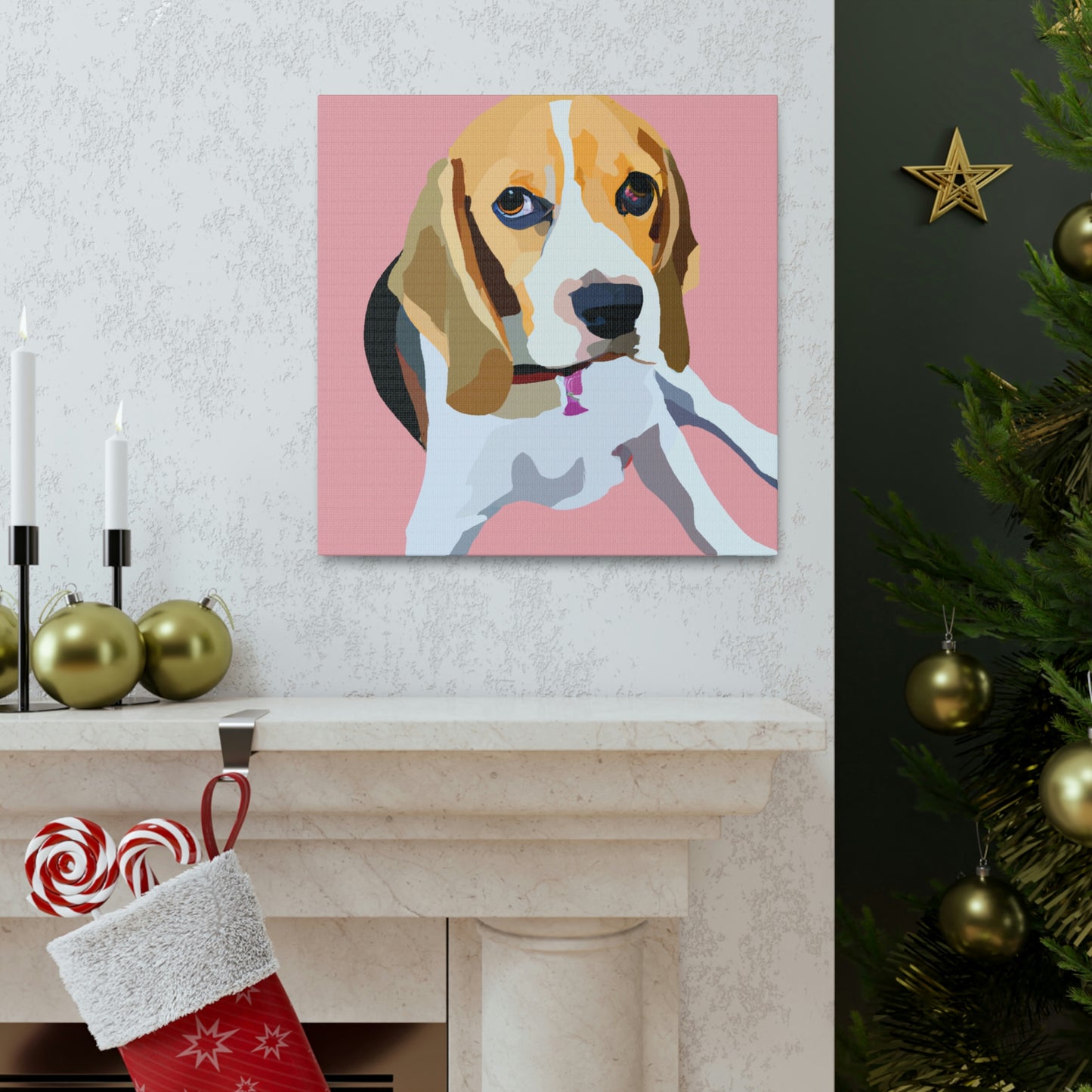 "Regal Beagle Minimalism" - Canvas