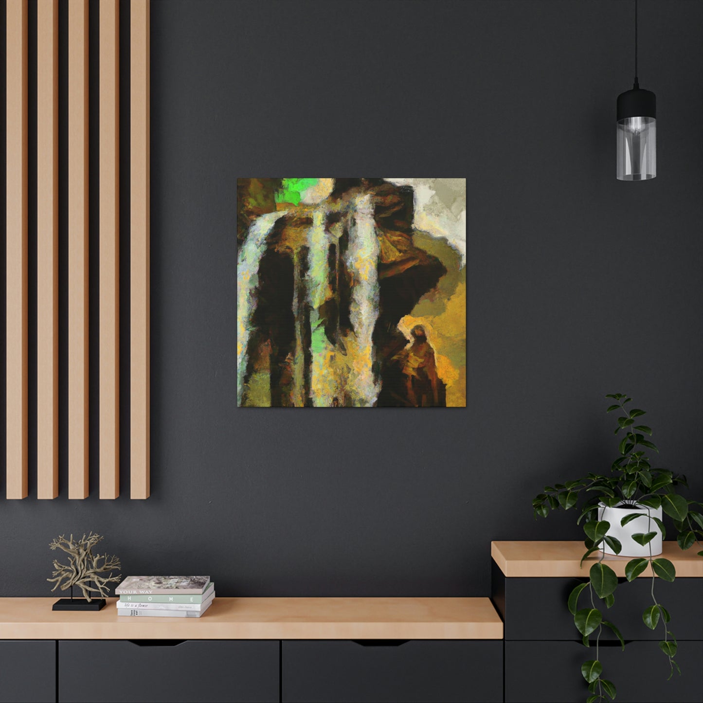 "Waterfall Melodic Mosaic" - Canvas