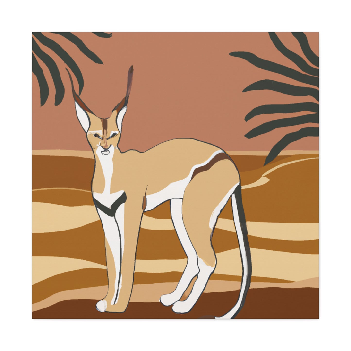 "Caracal's Deco Dream" - Canvas