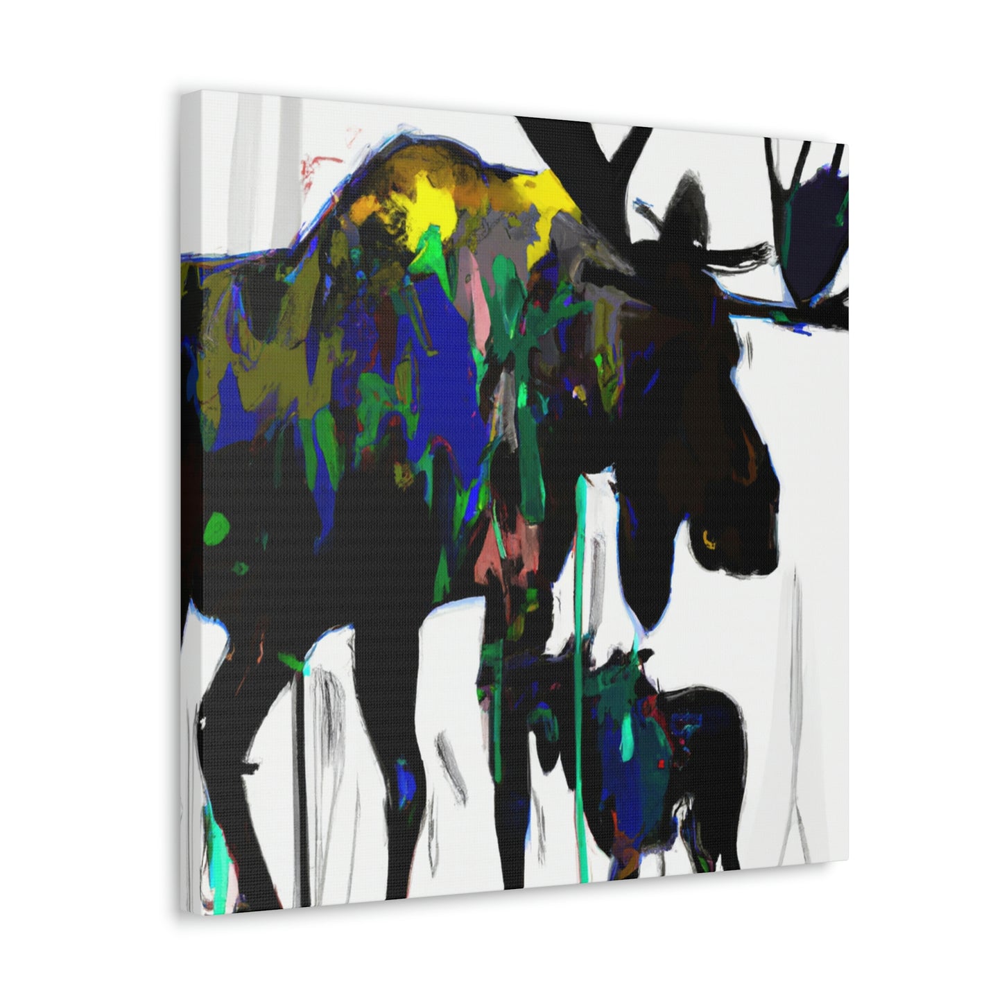 "Elk Amongst Mountains" - Canvas