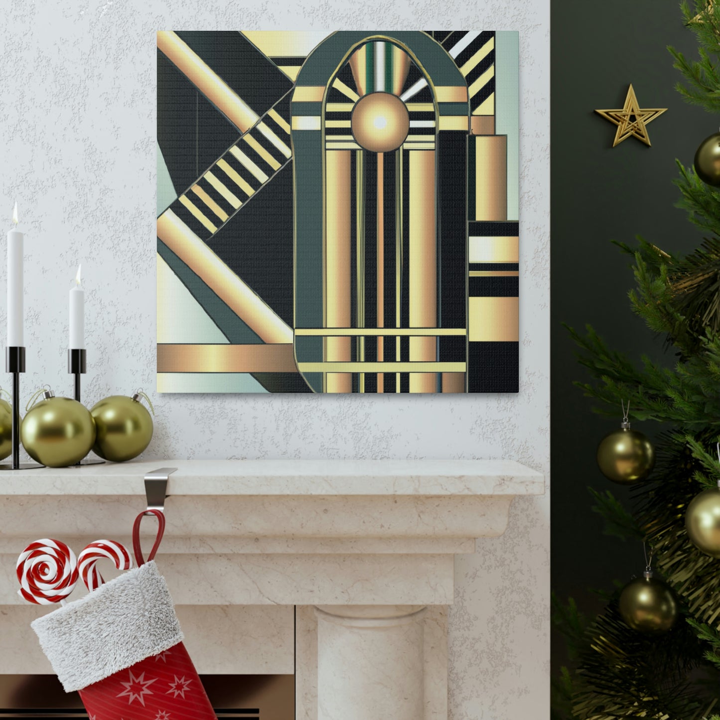 "Striking Art Deco Glory" - Canvas