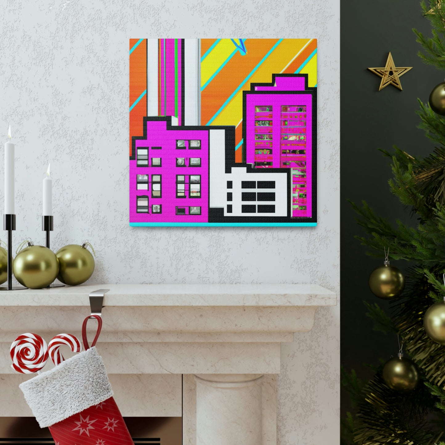 Modern Art Deco Delight - Canvas