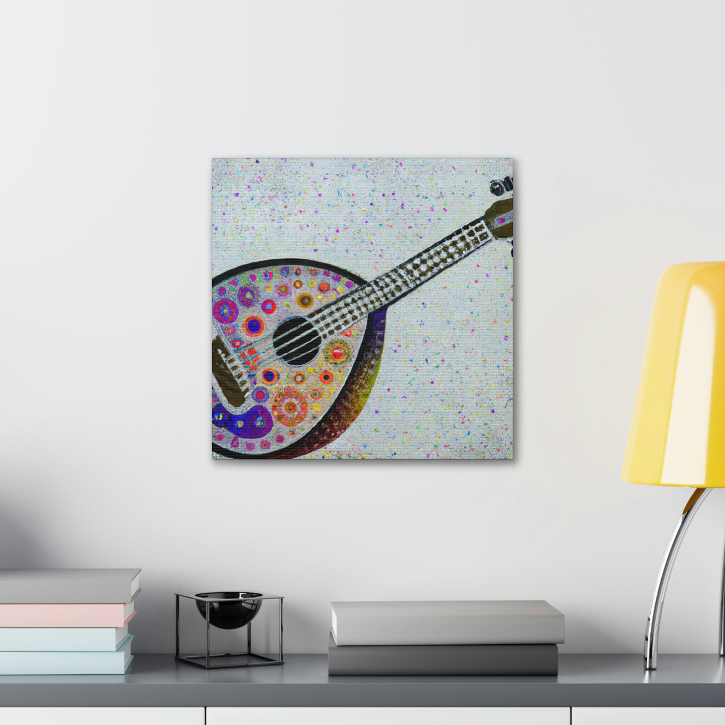 Mandolin in Pointillism - Canvas