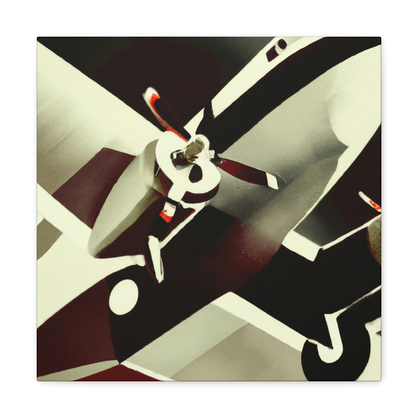 "Flight Over Deco City" - Canvas