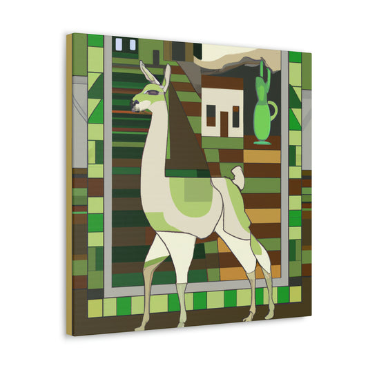 "Llama Art Deco Dream" - Canvas