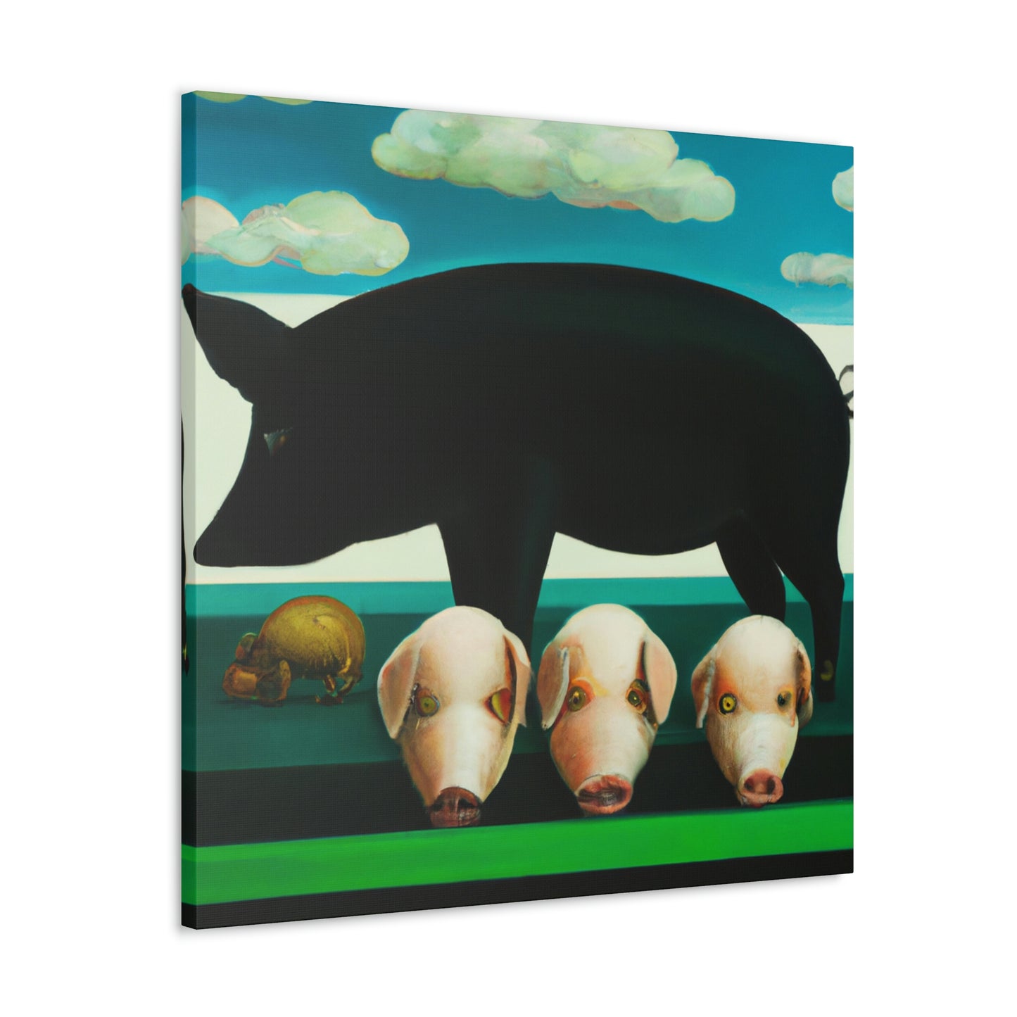 Pigs in Minimalism - Canvas