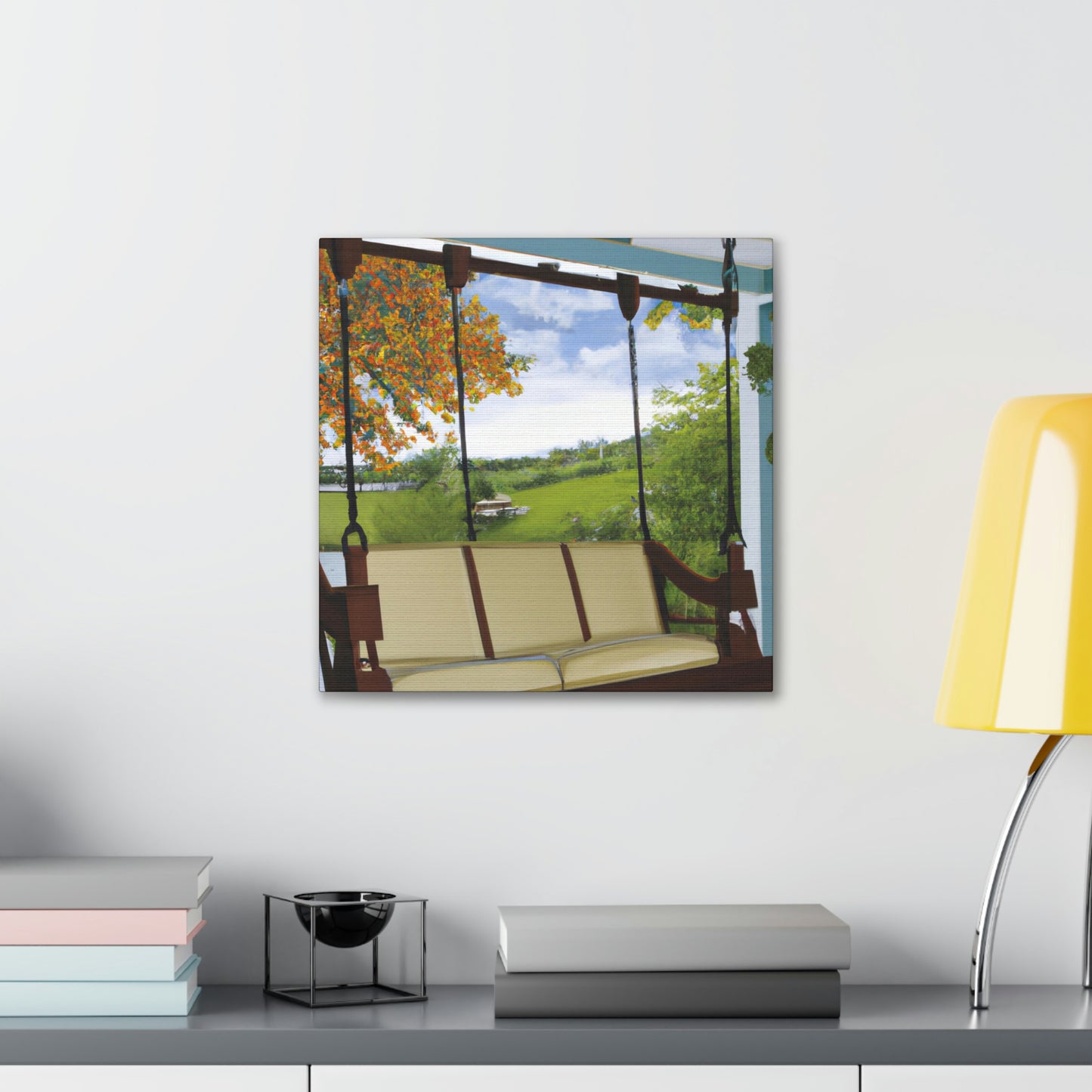 "Porch Swing in Bloom" - Canvas