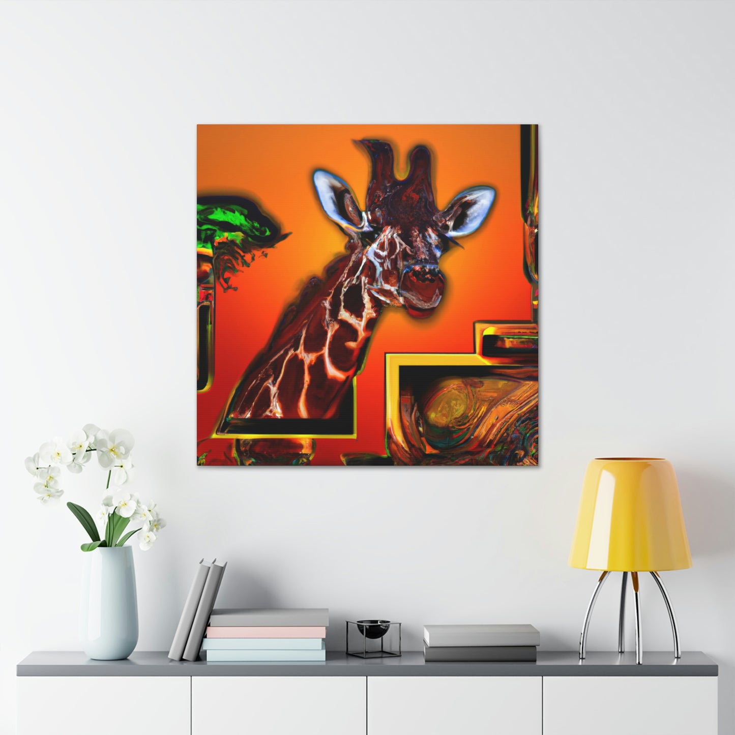 Giraffe in Art Deco - Canvas