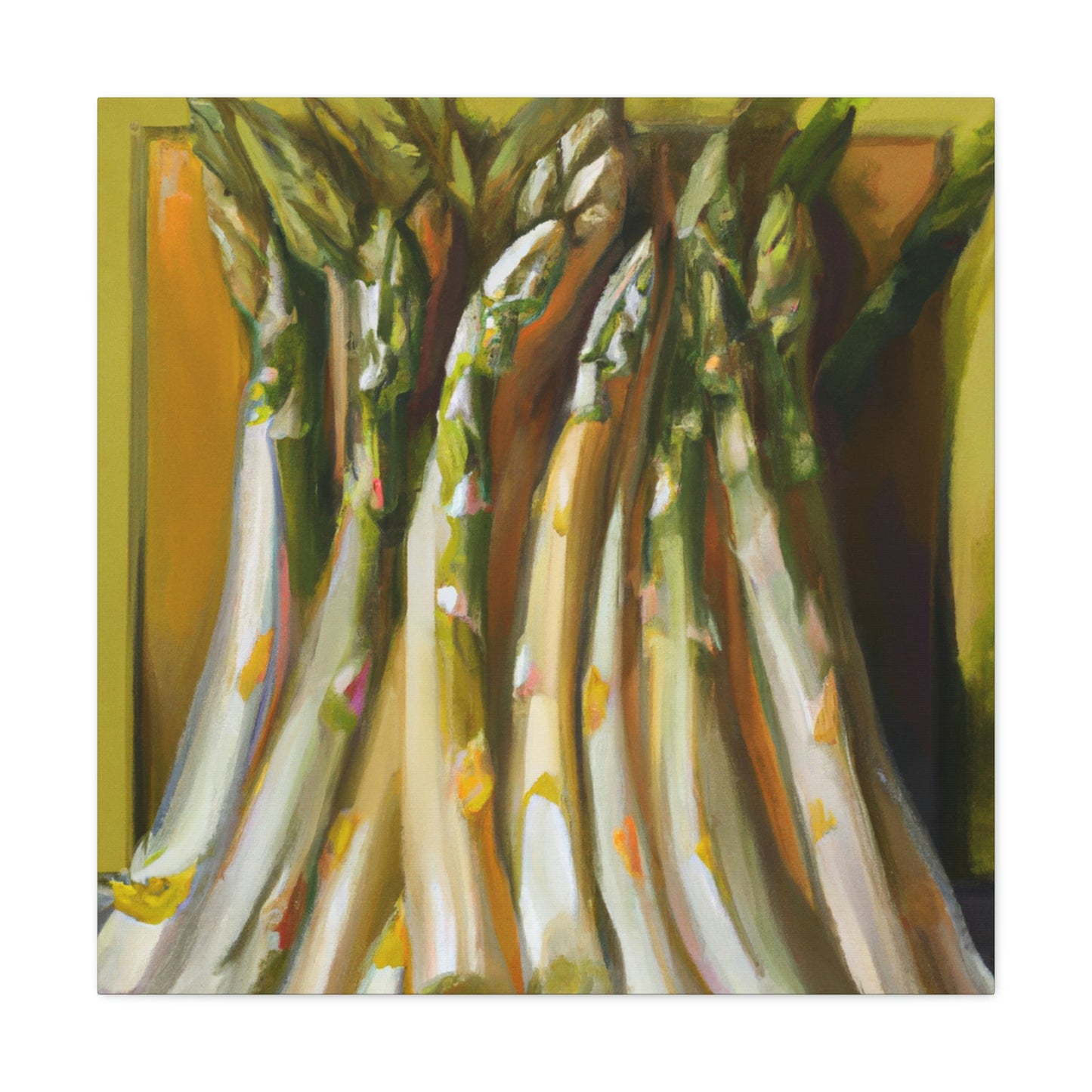 "Asparagus: Living Still Life" - Canvas