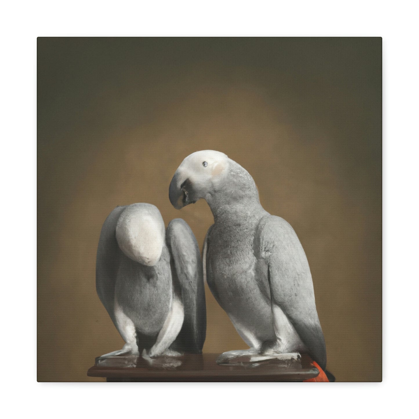 African Greys Sublime. - Canvas