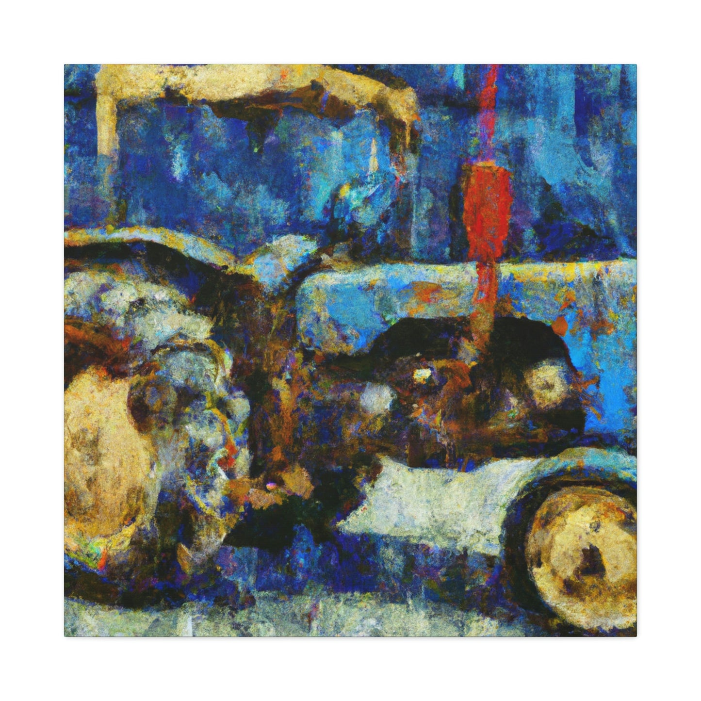 "Tractor Abstraction Expressionism" - Canvas