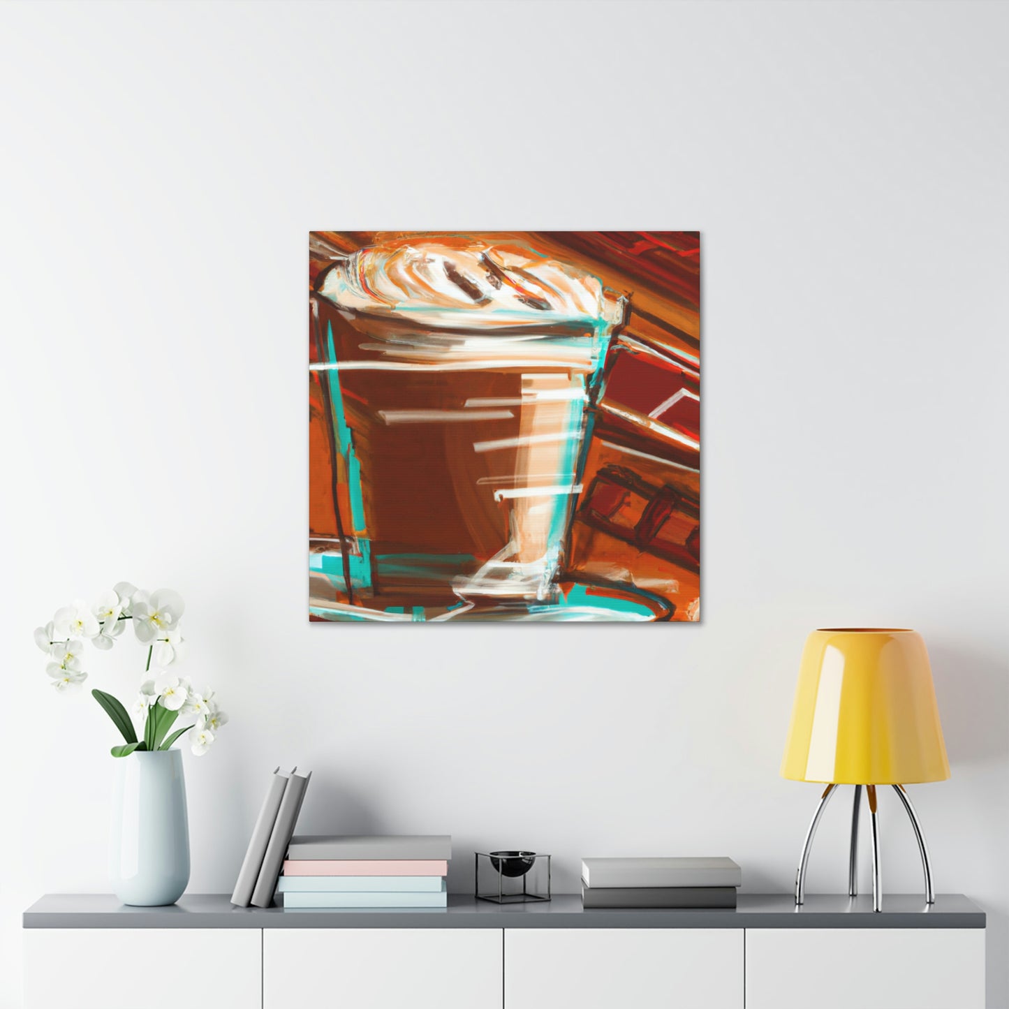 "Cappuccino in Abstraction" - Canvas