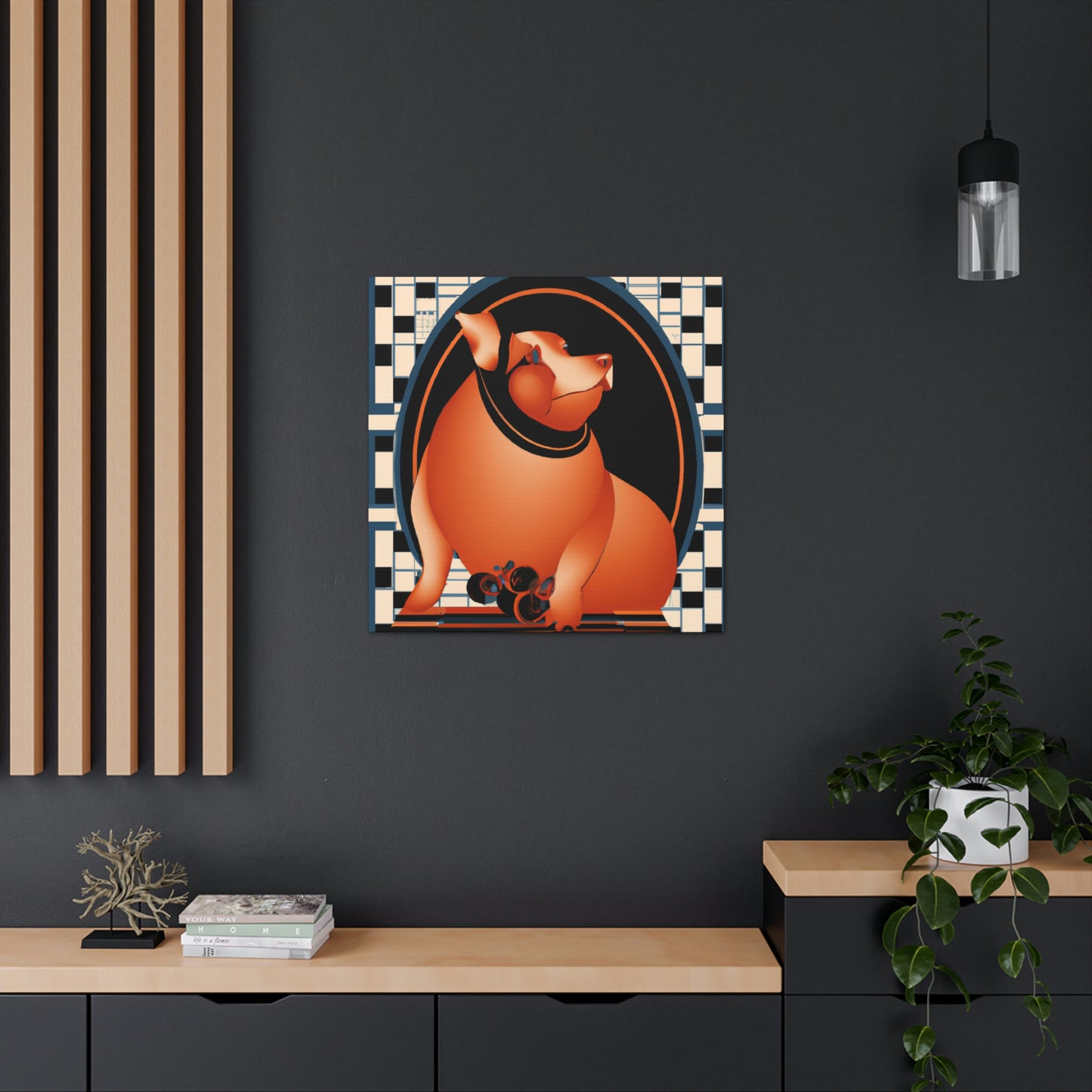 Piggy's Deco Grandeur - Canvas