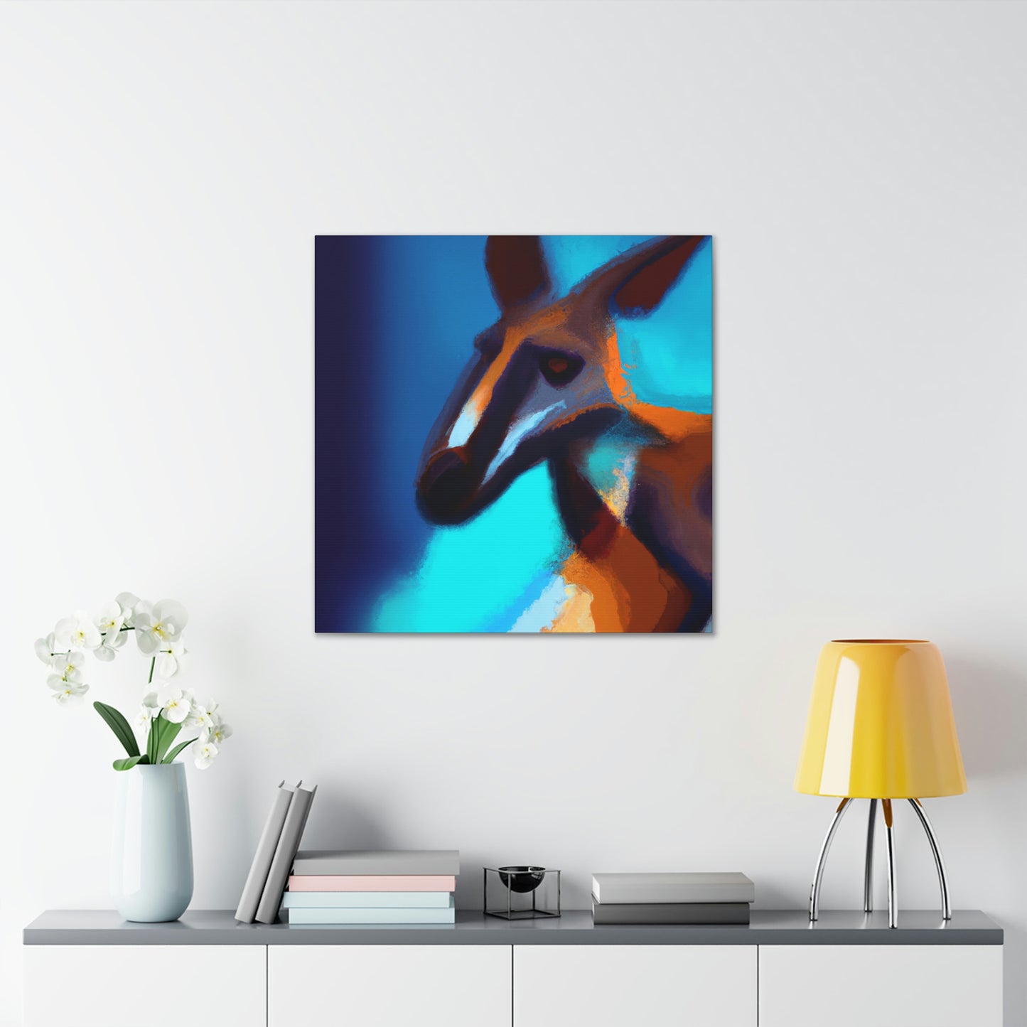 Kangaroo in Abstract - Canvas