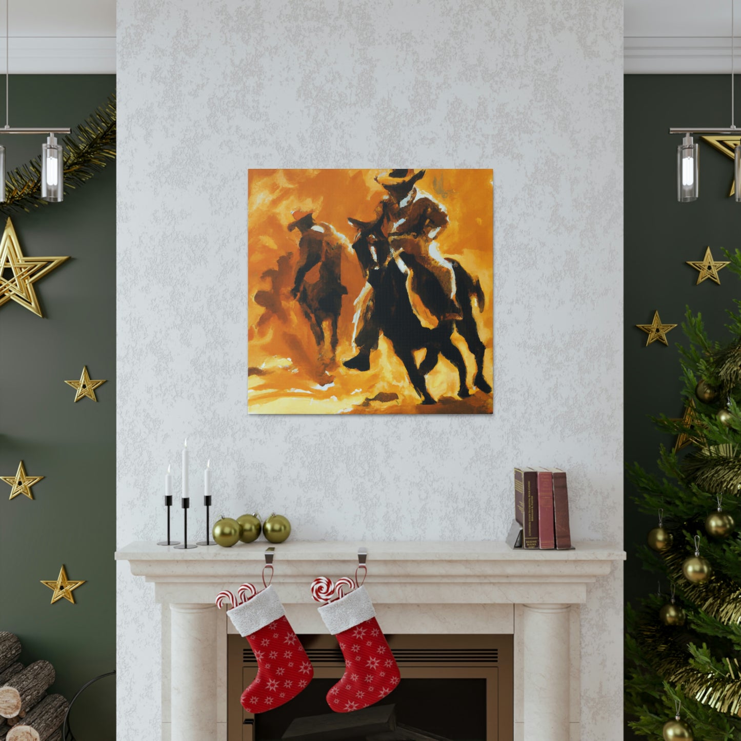 Rodeo Wild West Scene - Canvas