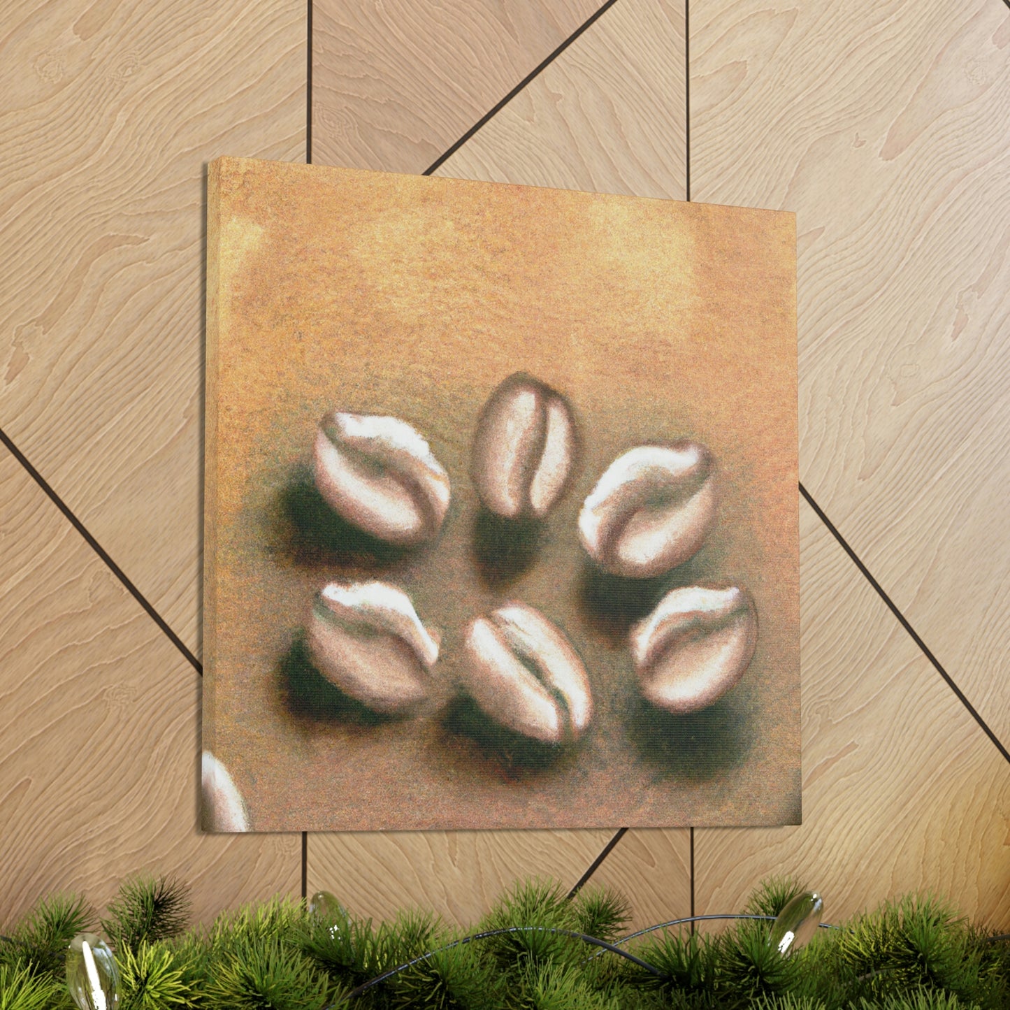 "Coffee Beans: Art Deco" - Canvas