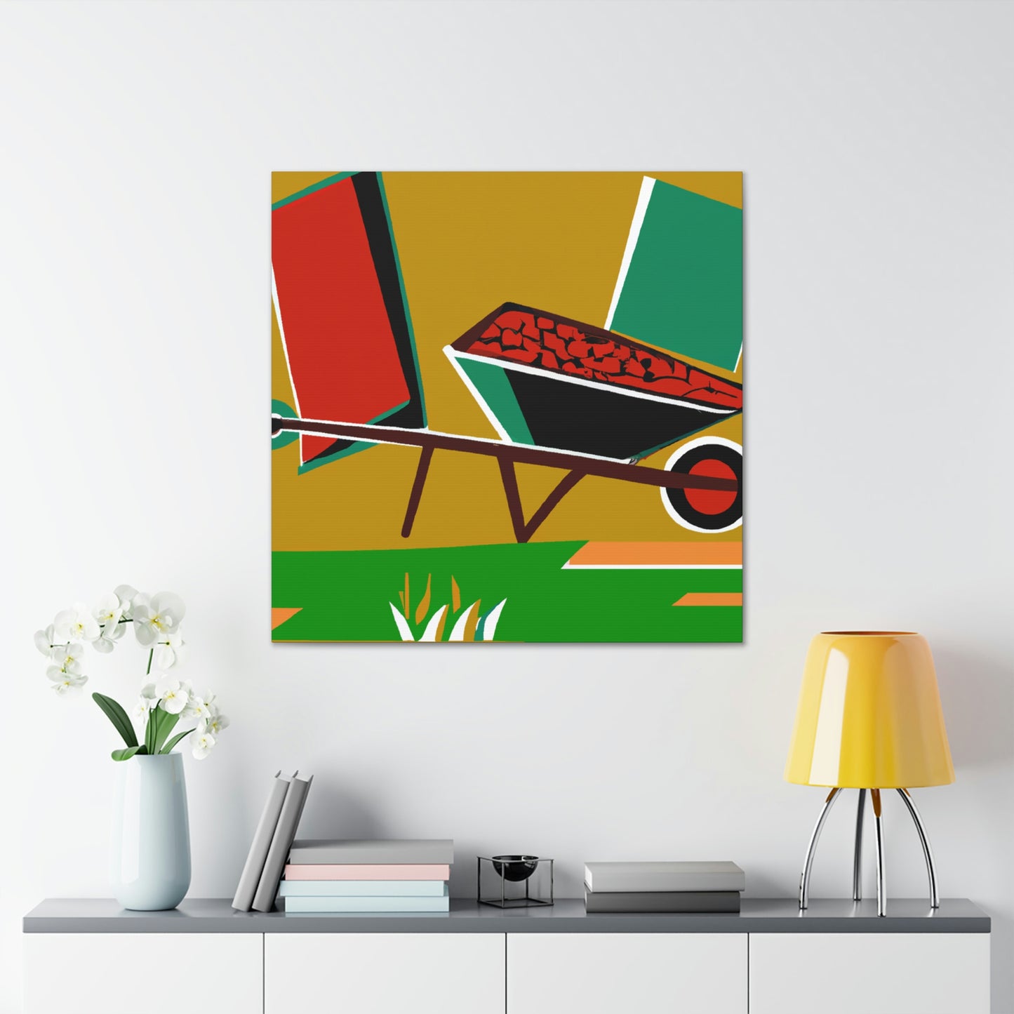 "Wheelbarrow in Motion" - Canvas