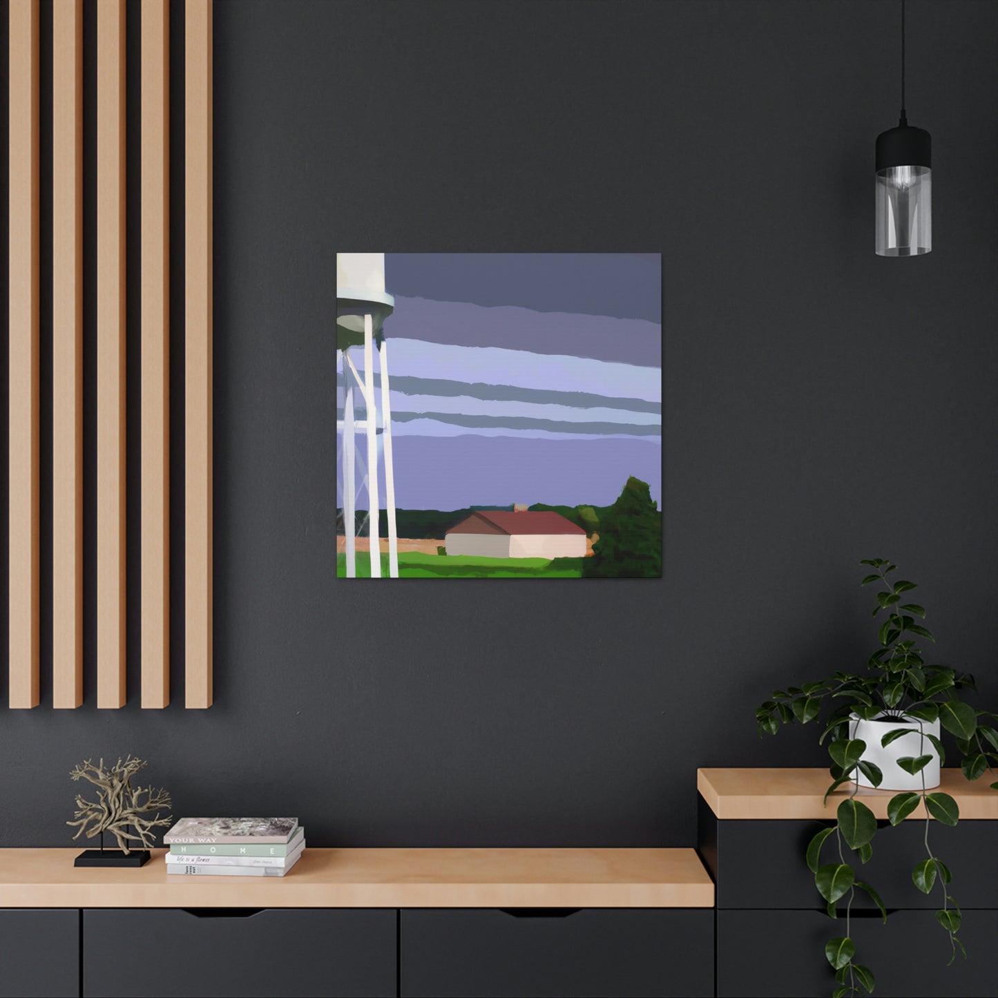 "Water Tower Elegance Abounds" - Canvas