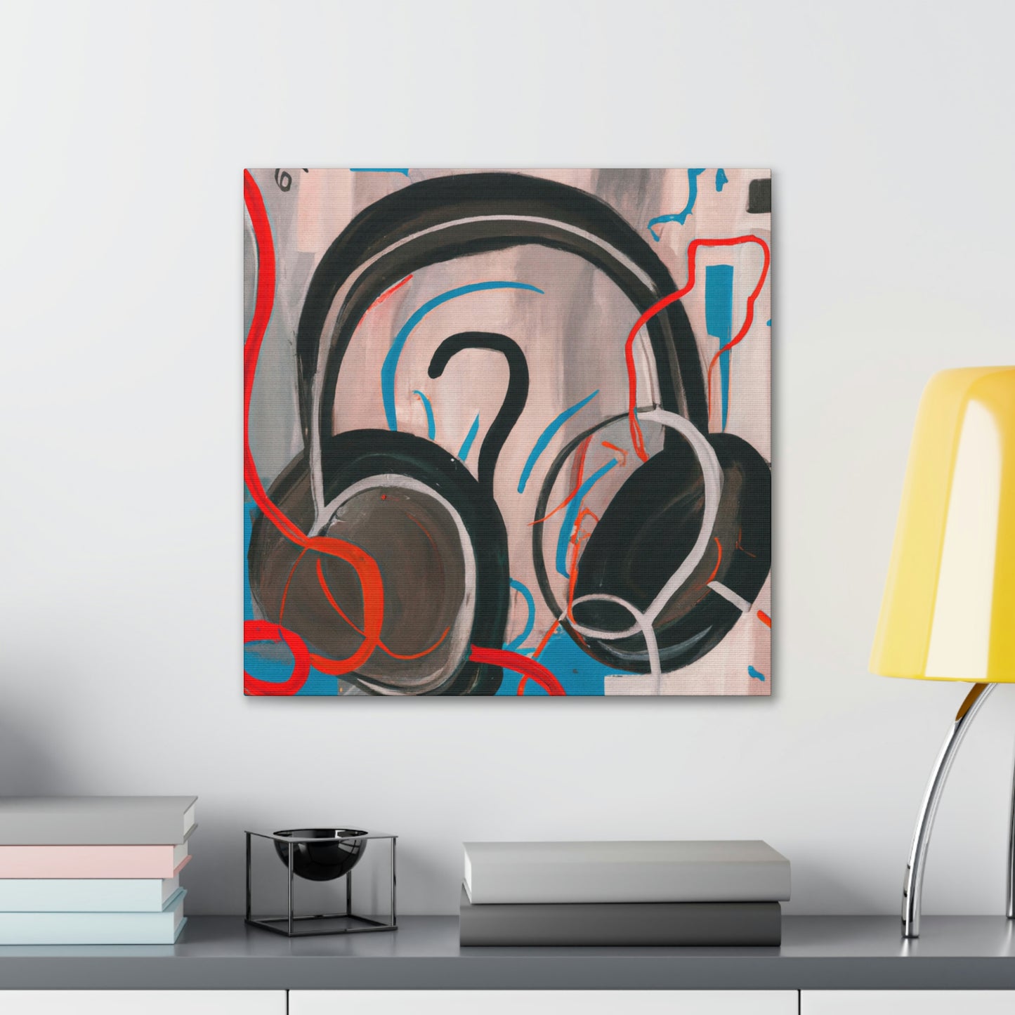 Headphones in Expressionism - Canvas