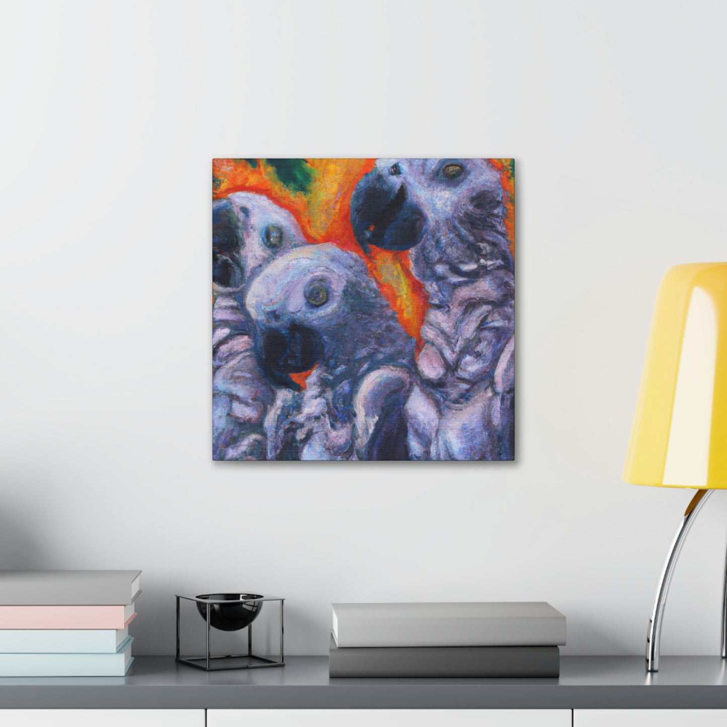 African Greys Celestial Arising - Canvas