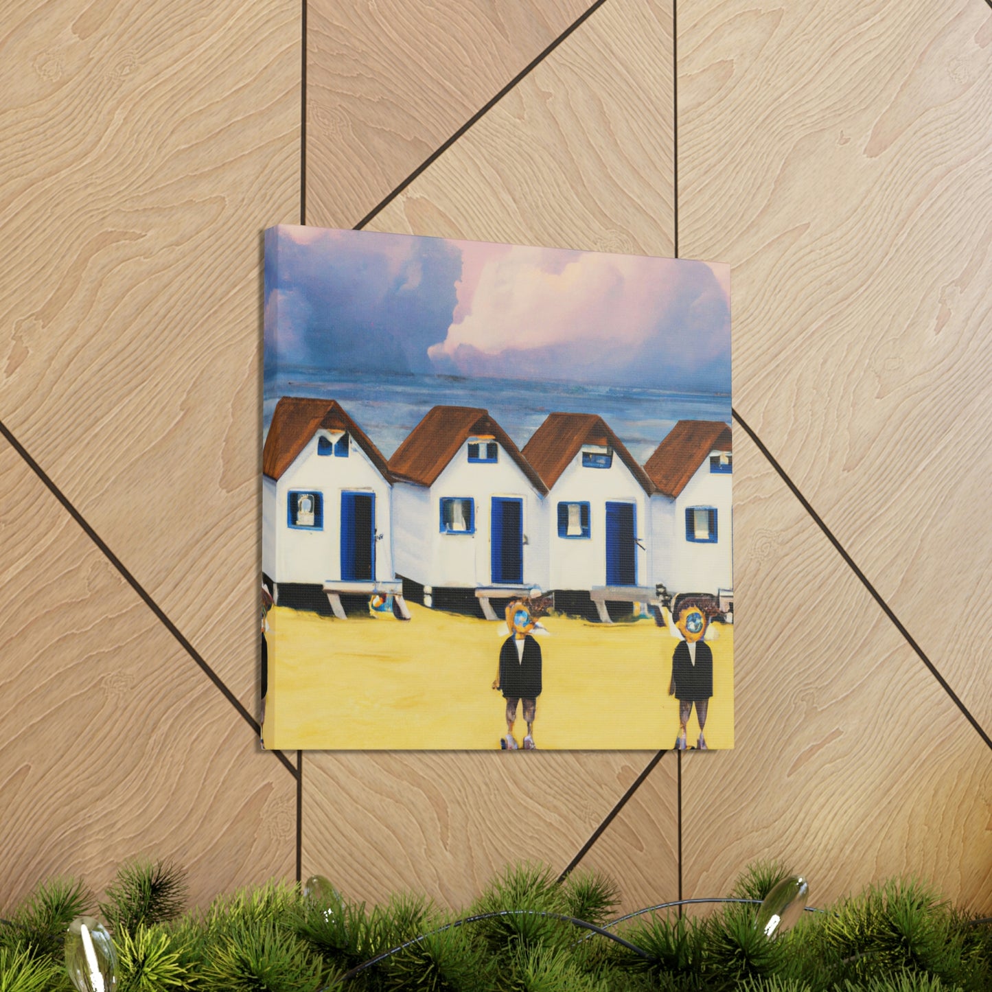 Surreal Seaside Cottages - Canvas