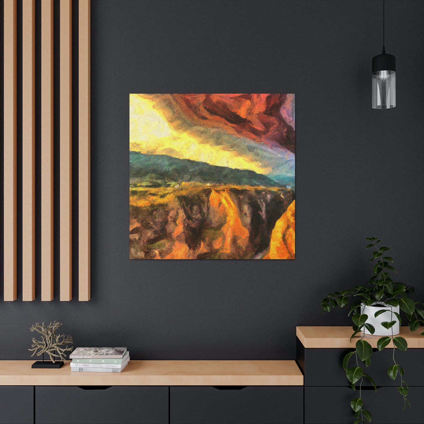 "Canyon in contrast Colors" - Canvas