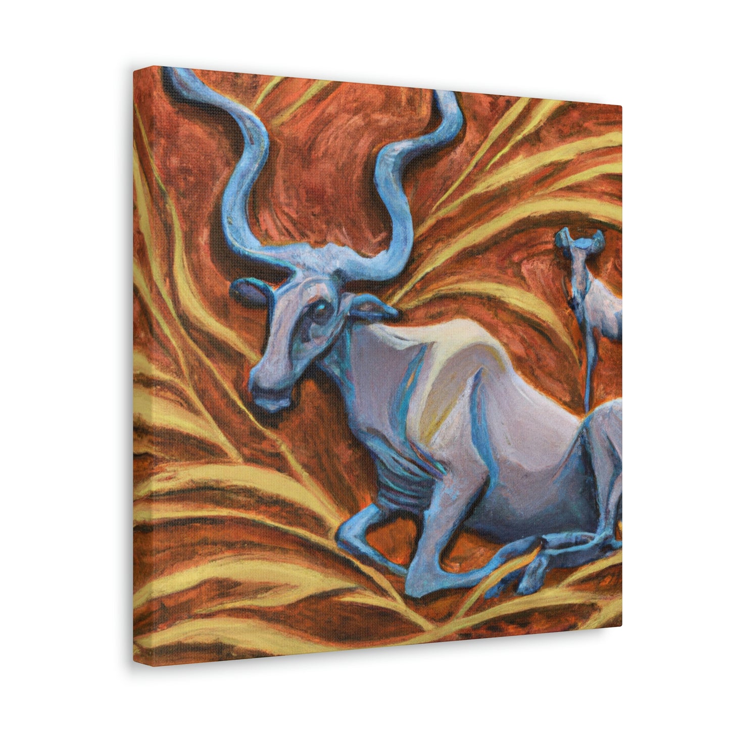 Wildebeest in Deco - Canvas