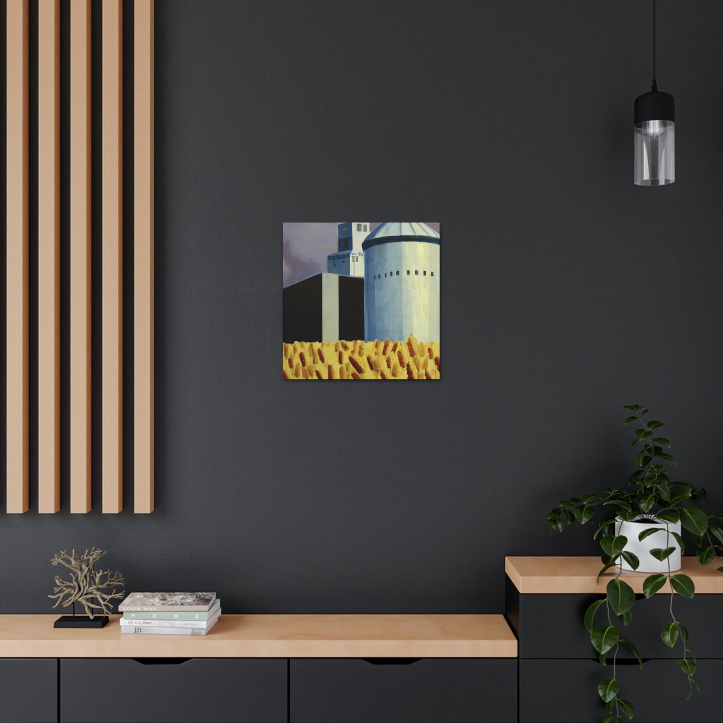 "Sunlit Gilded Silo" - Canvas